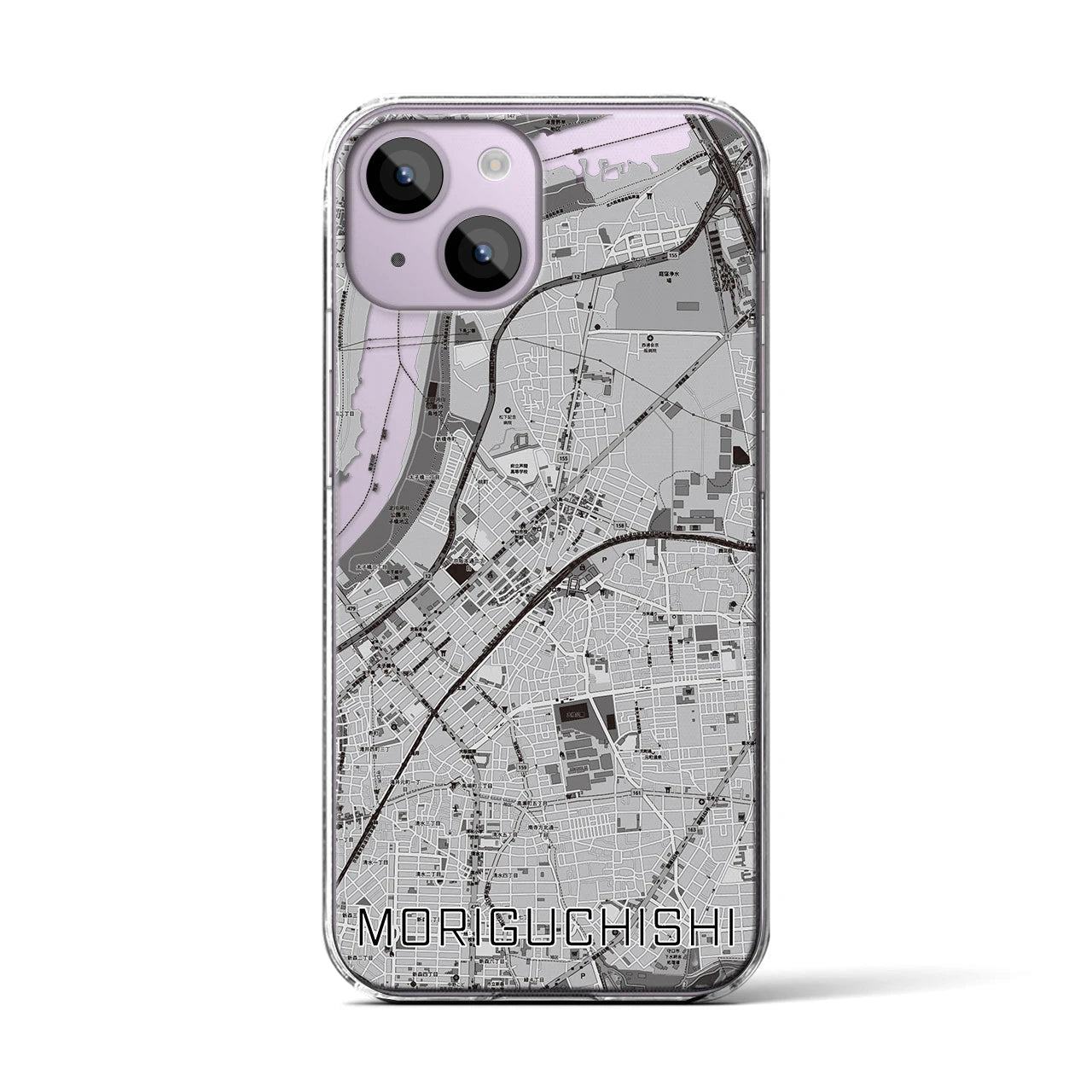 【守口市(大阪府)】地図柄iPhoneケース(クリアタイプ)