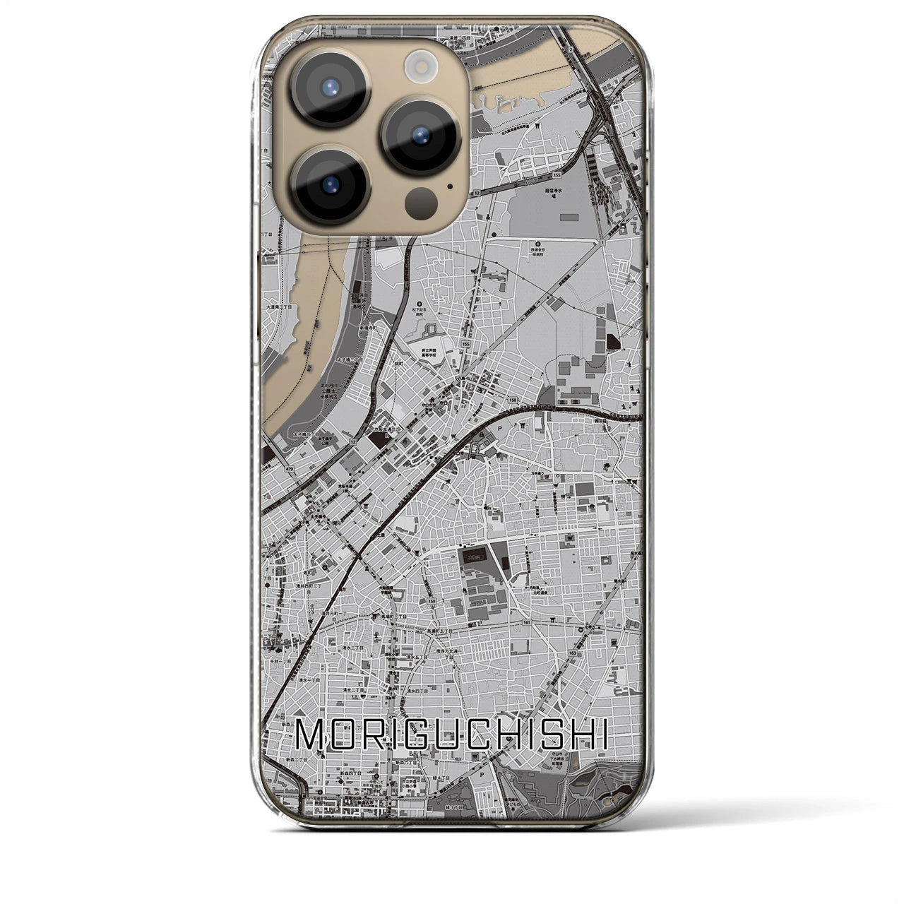 【守口市(大阪府)】地図柄iPhoneケース(クリアタイプ)