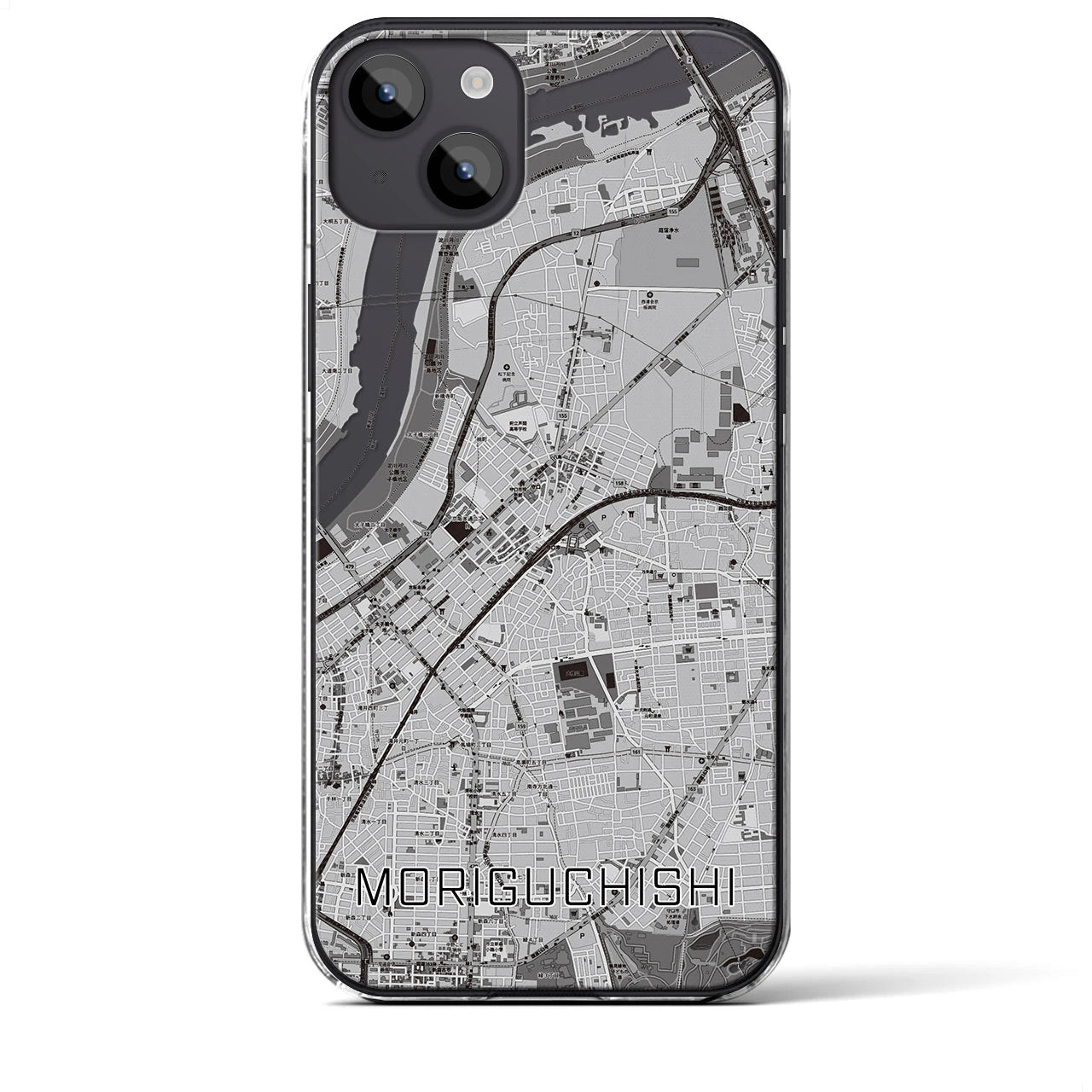 【守口市(大阪府)】地図柄iPhoneケース(クリアタイプ)