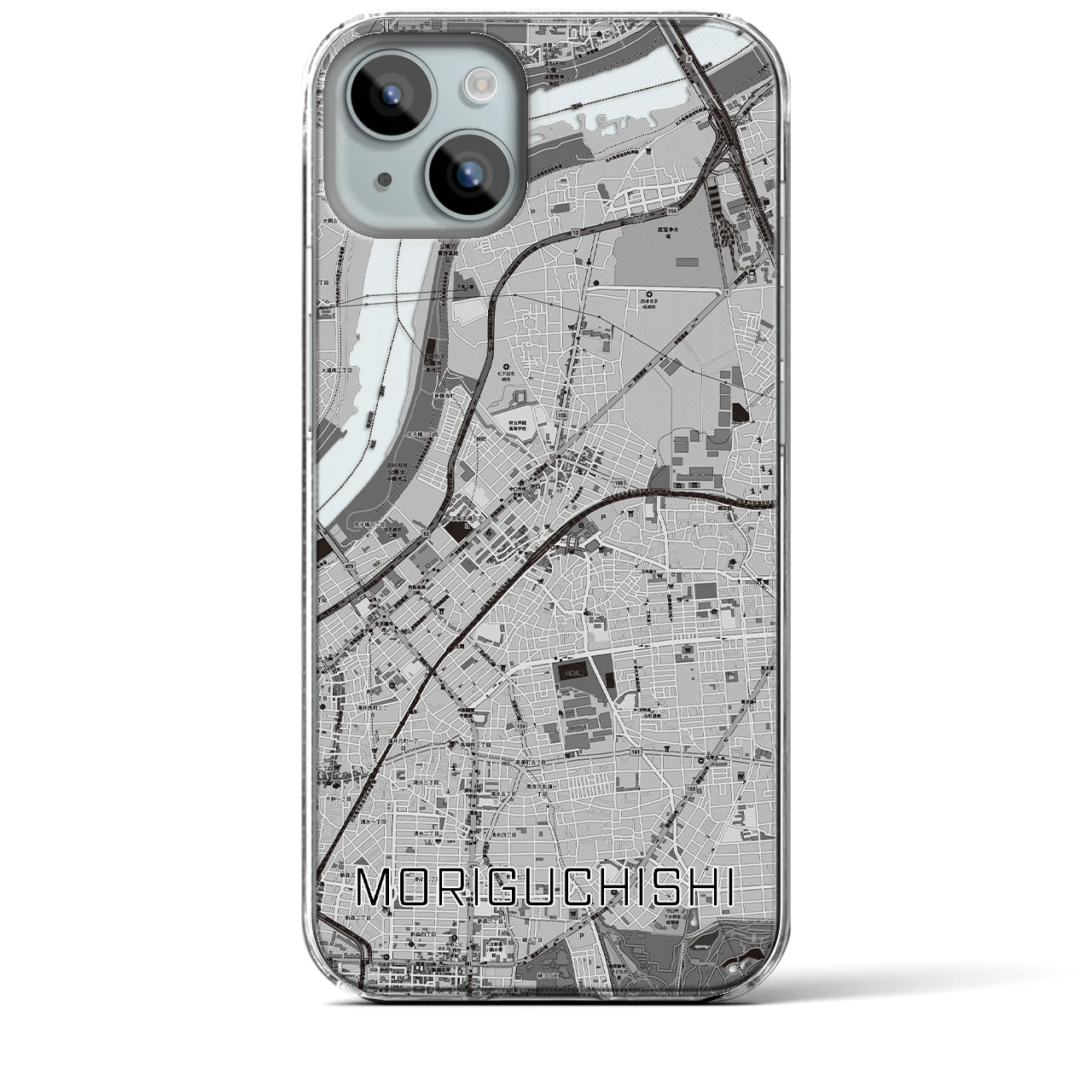 【守口市(大阪府)】地図柄iPhoneケース(クリアタイプ)