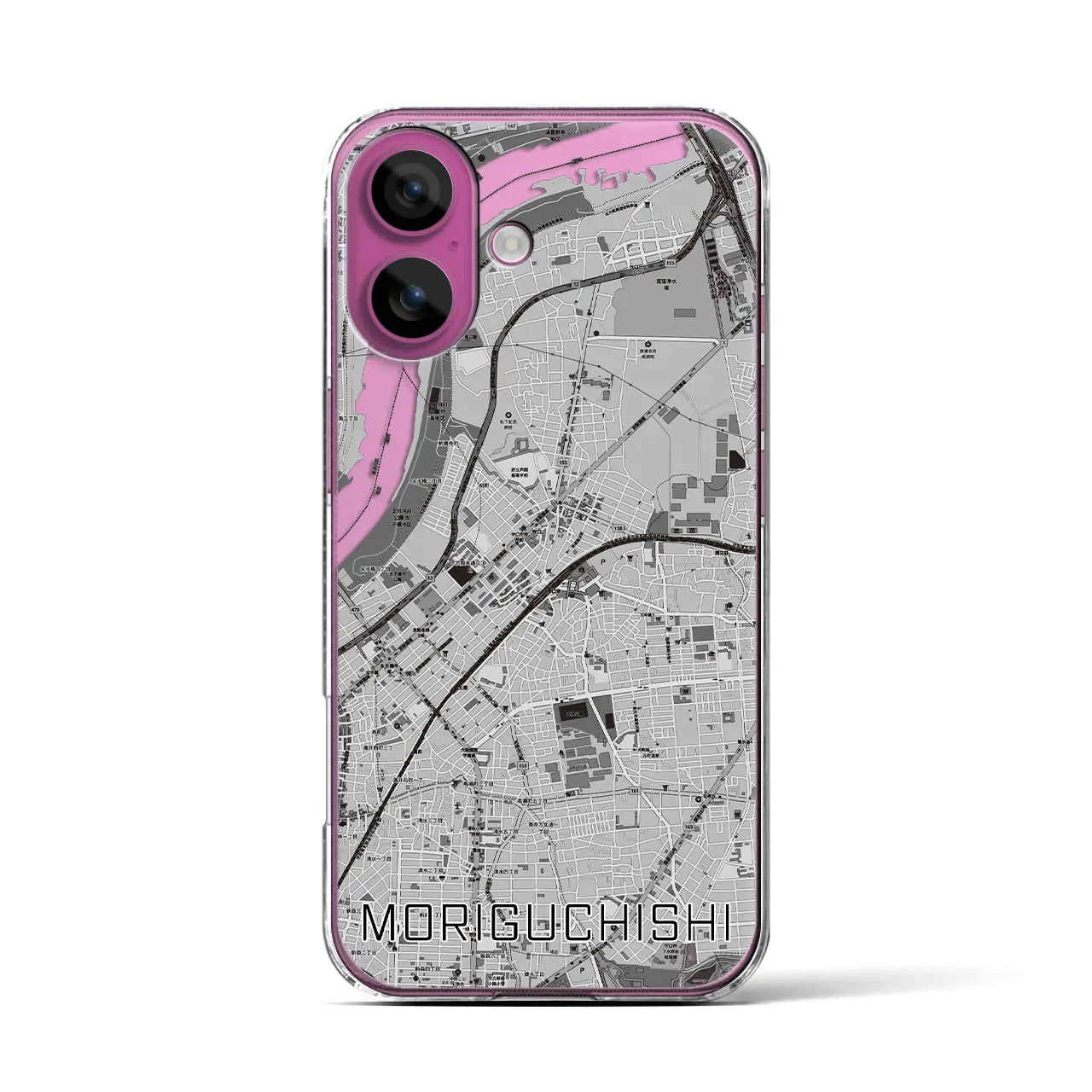 【守口市(大阪府)】地図柄iPhoneケース(クリアタイプ)