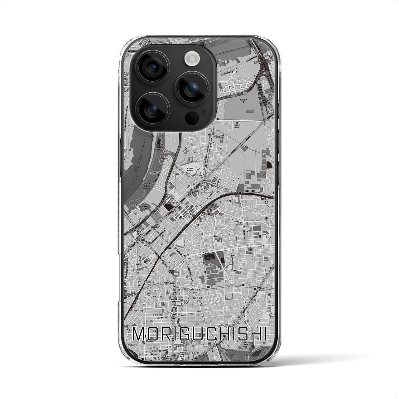 【守口市(大阪府)】地図柄iPhoneケース(クリアタイプ)