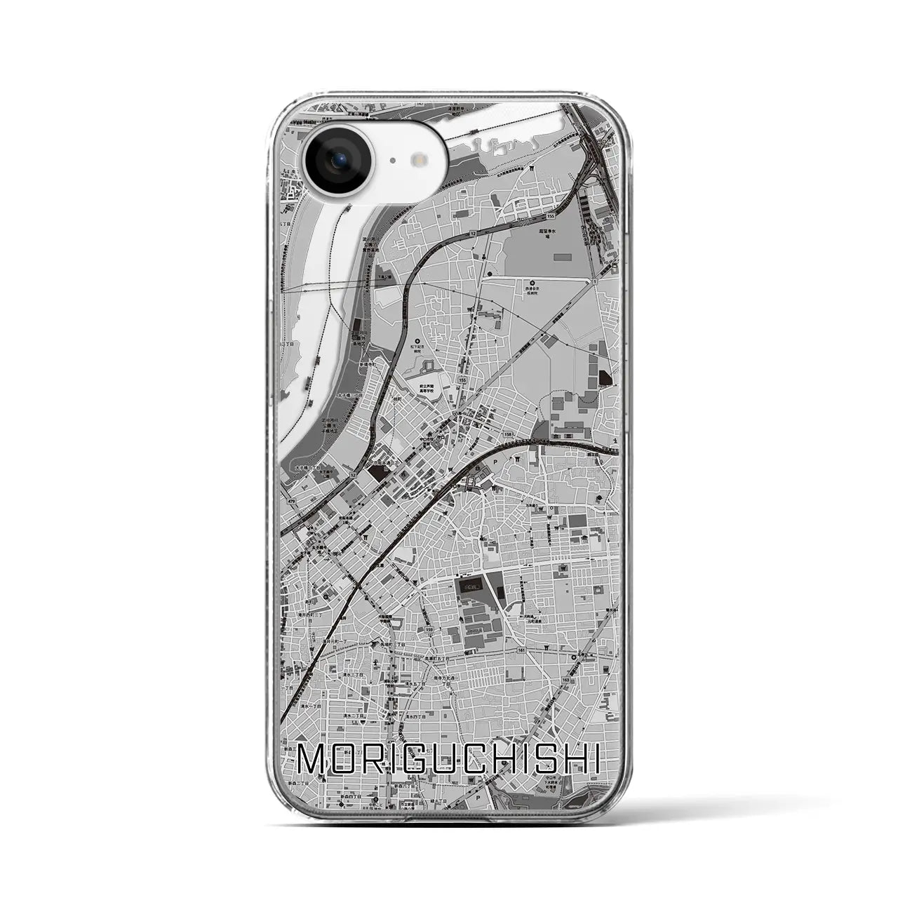 【守口市(大阪府)】地図柄iPhoneケース(クリアタイプ)