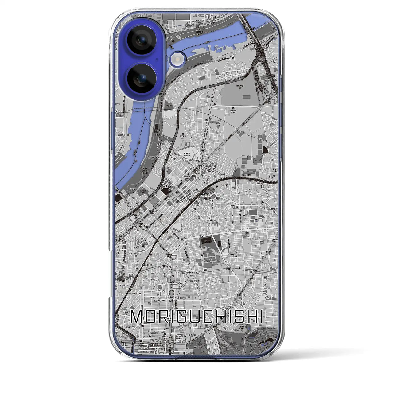 【守口市(大阪府)】地図柄iPhoneケース(クリアタイプ)