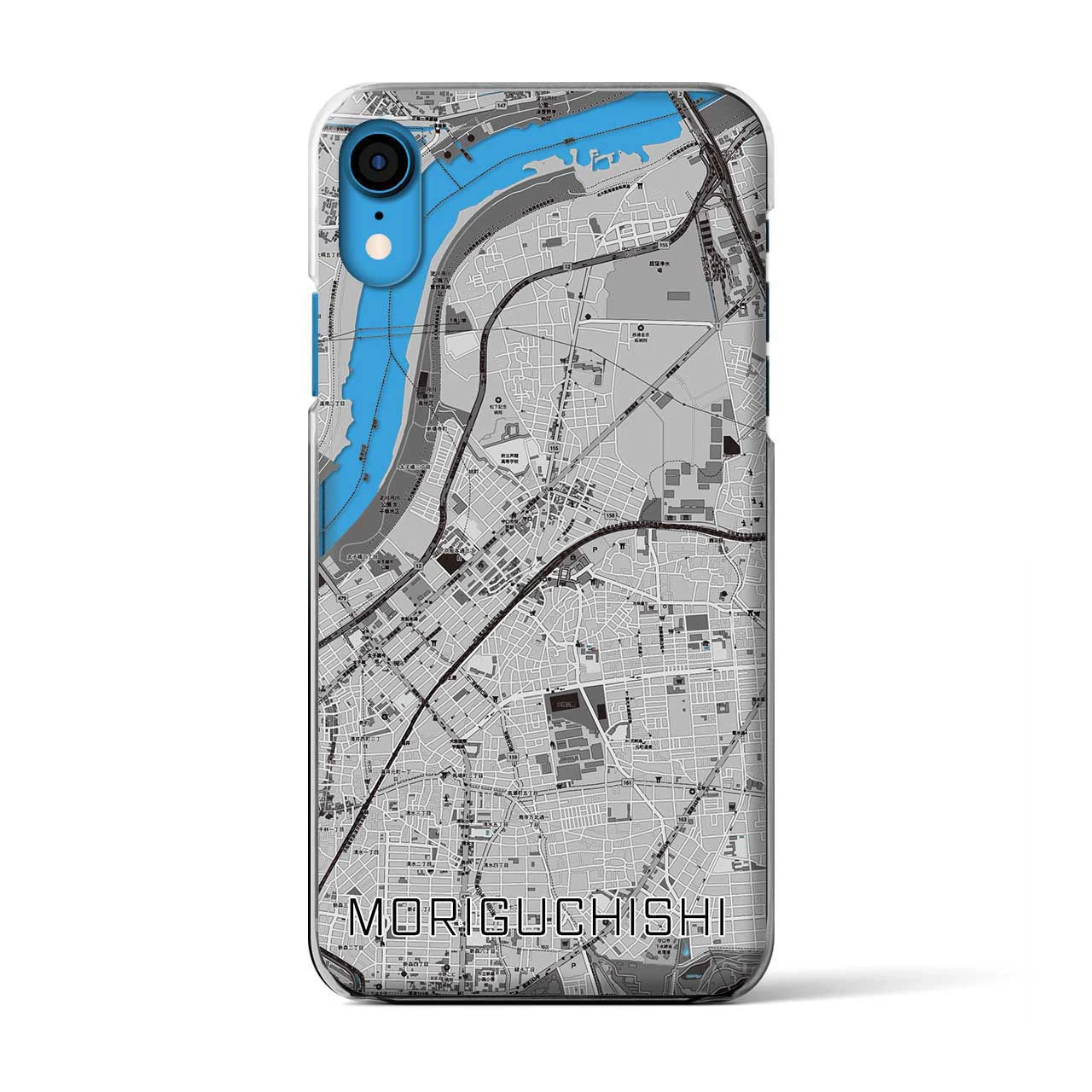 【守口市(大阪府)】地図柄iPhoneケース(クリアタイプ)