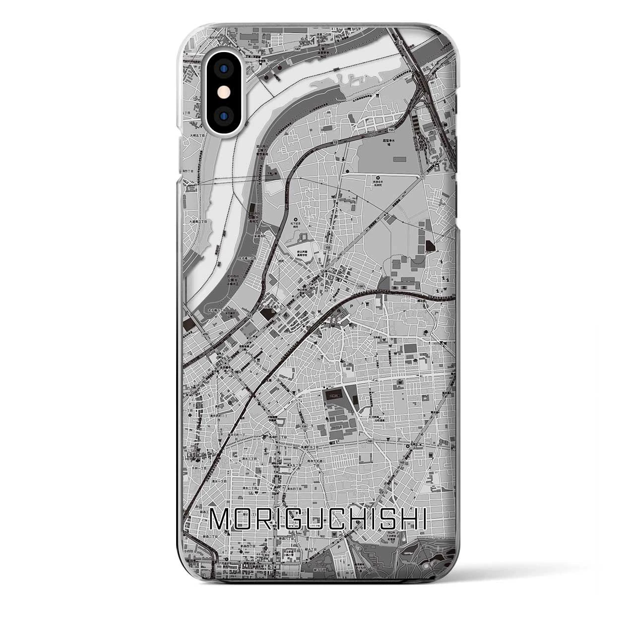 【守口市(大阪府)】地図柄iPhoneケース(クリアタイプ)