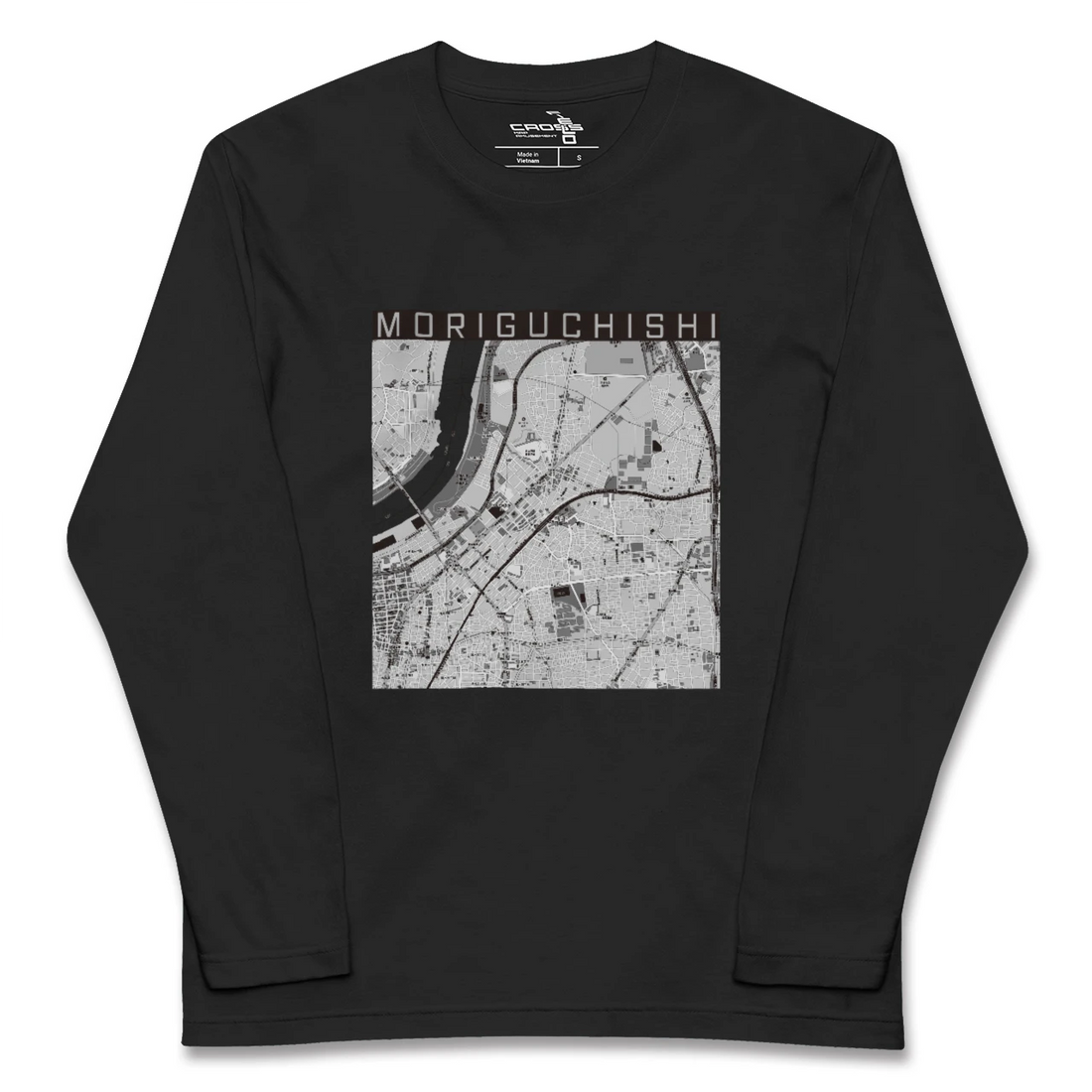 【守口市(大阪府)】地図柄ロングスリーブTシャツ