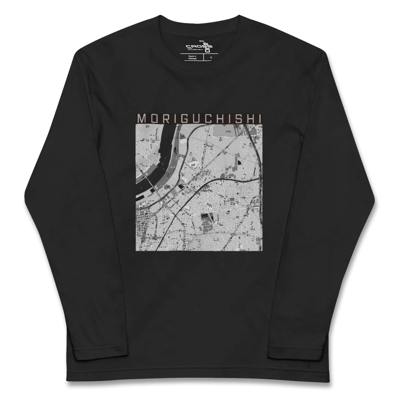 【守口市(大阪府)】地図柄ロングスリーブTシャツ