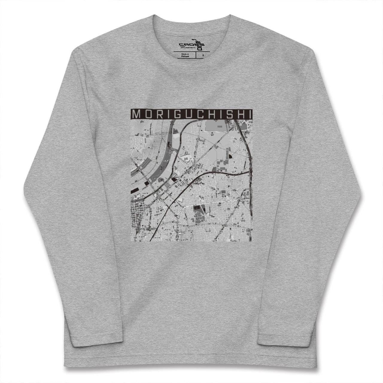 【守口市(大阪府)】地図柄ロングスリーブTシャツ