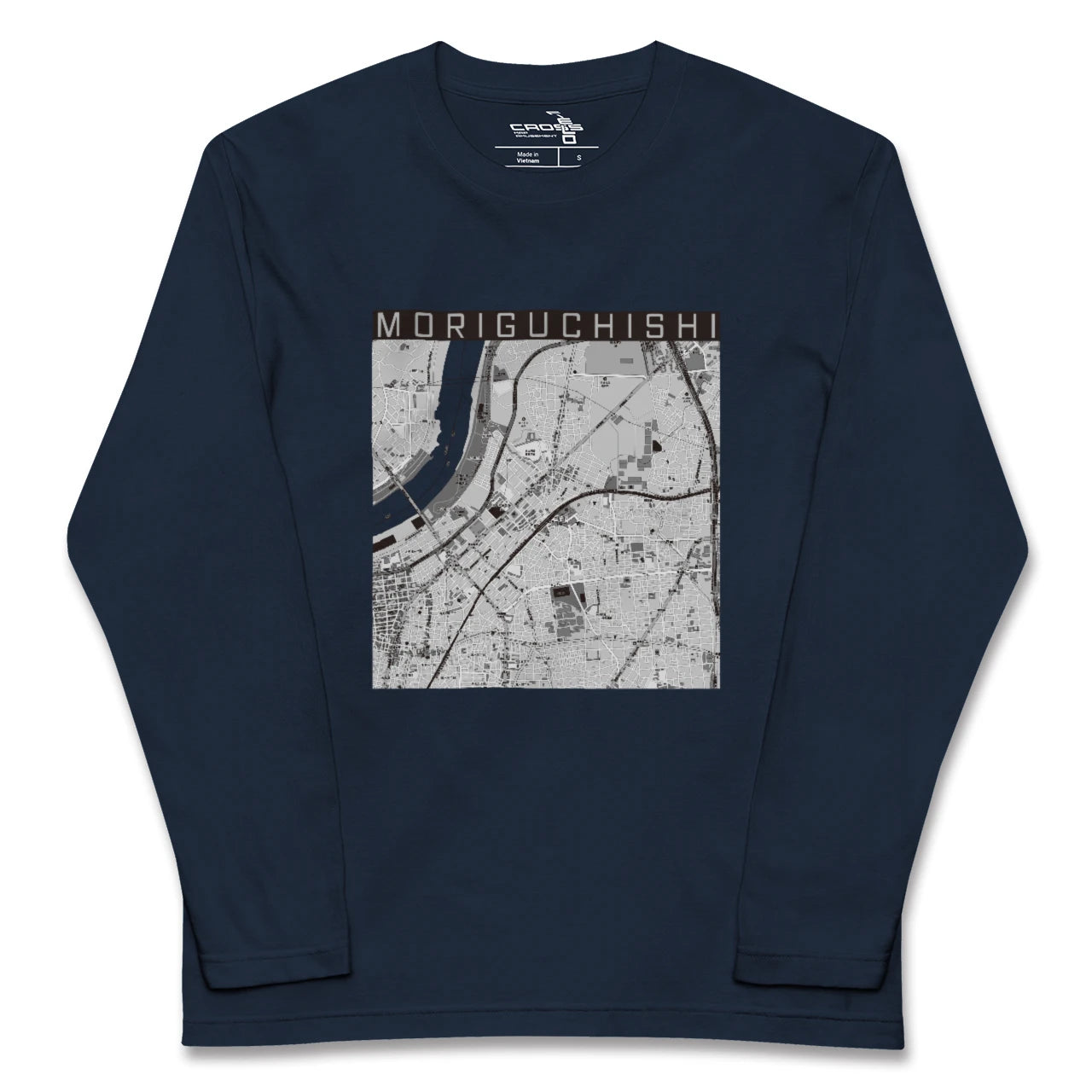 【守口市(大阪府)】地図柄ロングスリーブTシャツ
