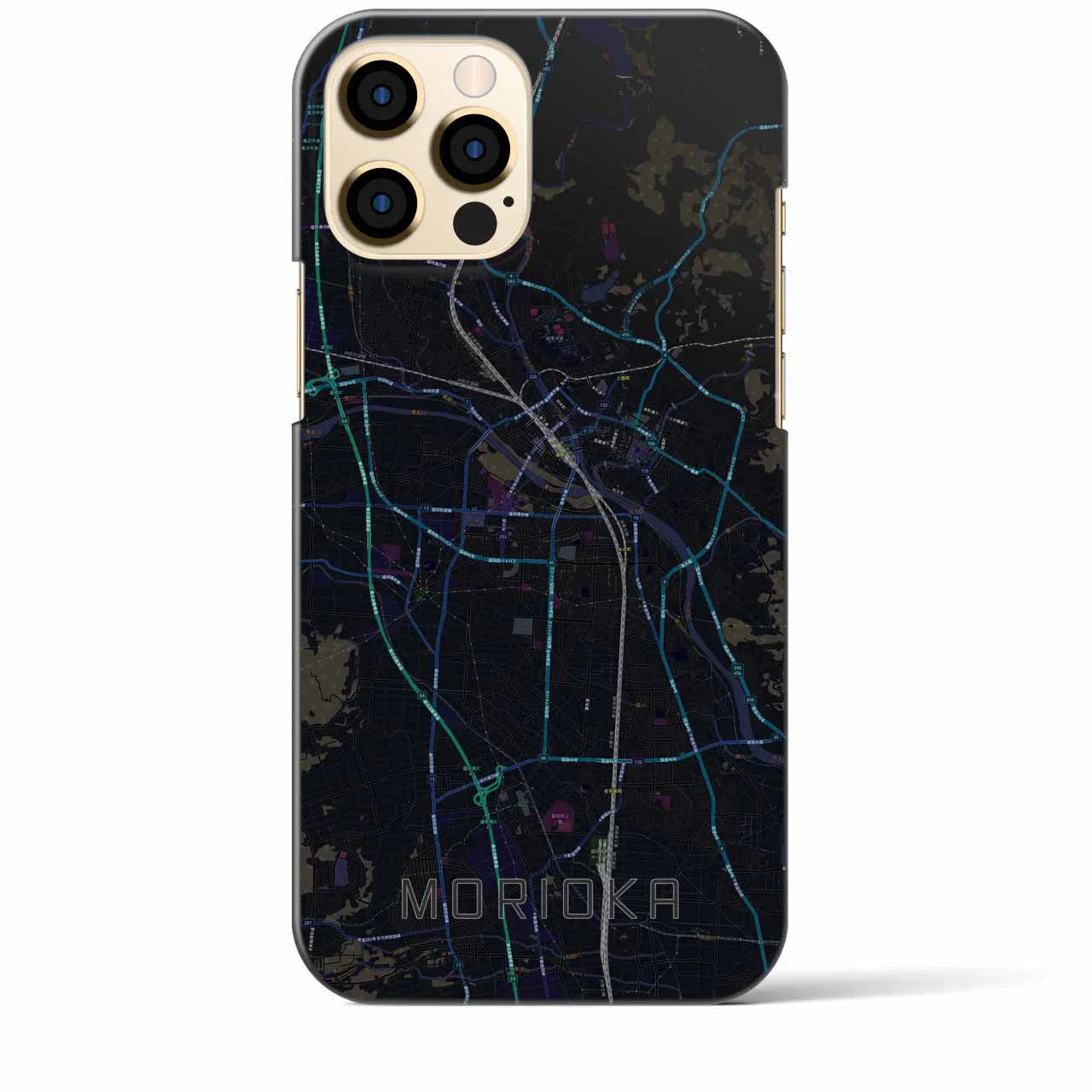 【盛岡(岩手県)】地図柄iPhoneケース(バックカバータイプ)