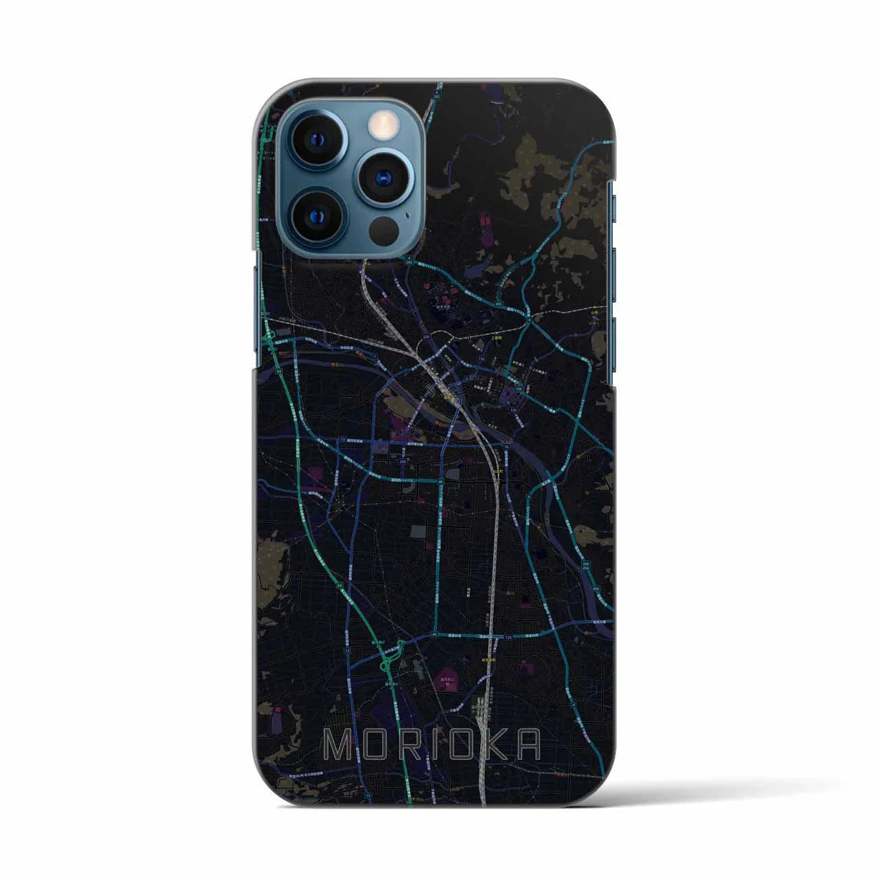 【盛岡(岩手県)】地図柄iPhoneケース(バックカバータイプ)