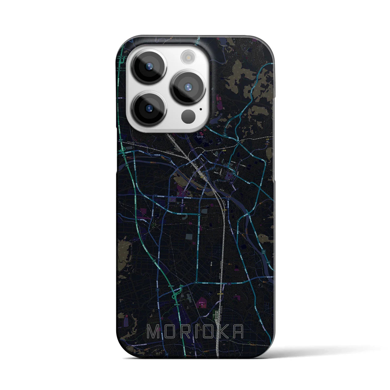 【盛岡(岩手県)】地図柄iPhoneケース(バックカバータイプ)