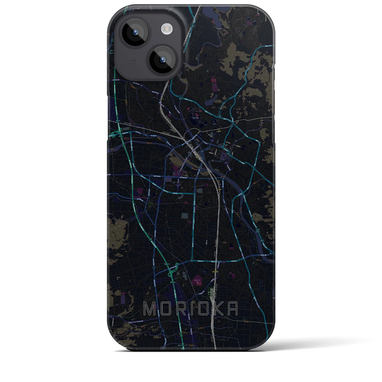 【盛岡(岩手県)】地図柄iPhoneケース(バックカバータイプ)