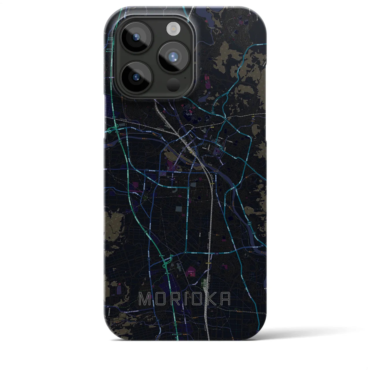 【盛岡(岩手県)】地図柄iPhoneケース(バックカバータイプ)