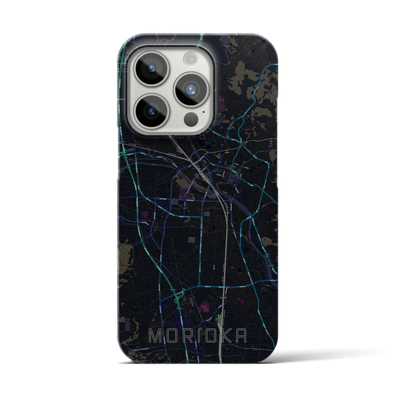 【盛岡(岩手県)】地図柄iPhoneケース(バックカバータイプ)