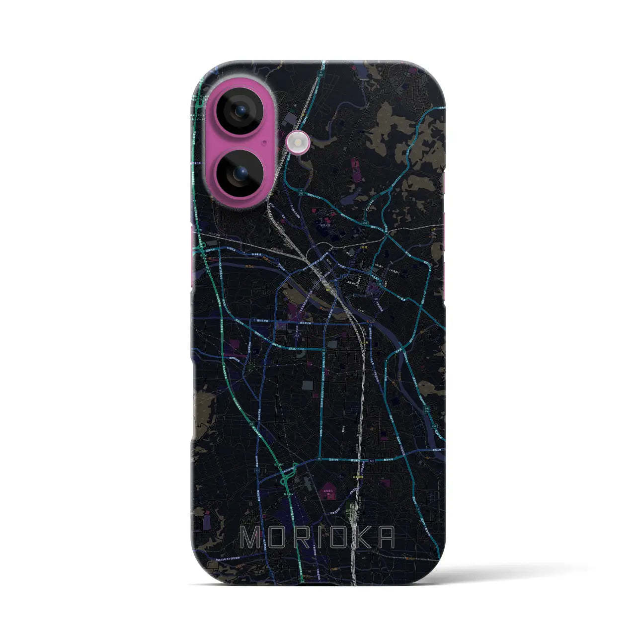 【盛岡(岩手県)】地図柄iPhoneケース(バックカバータイプ)