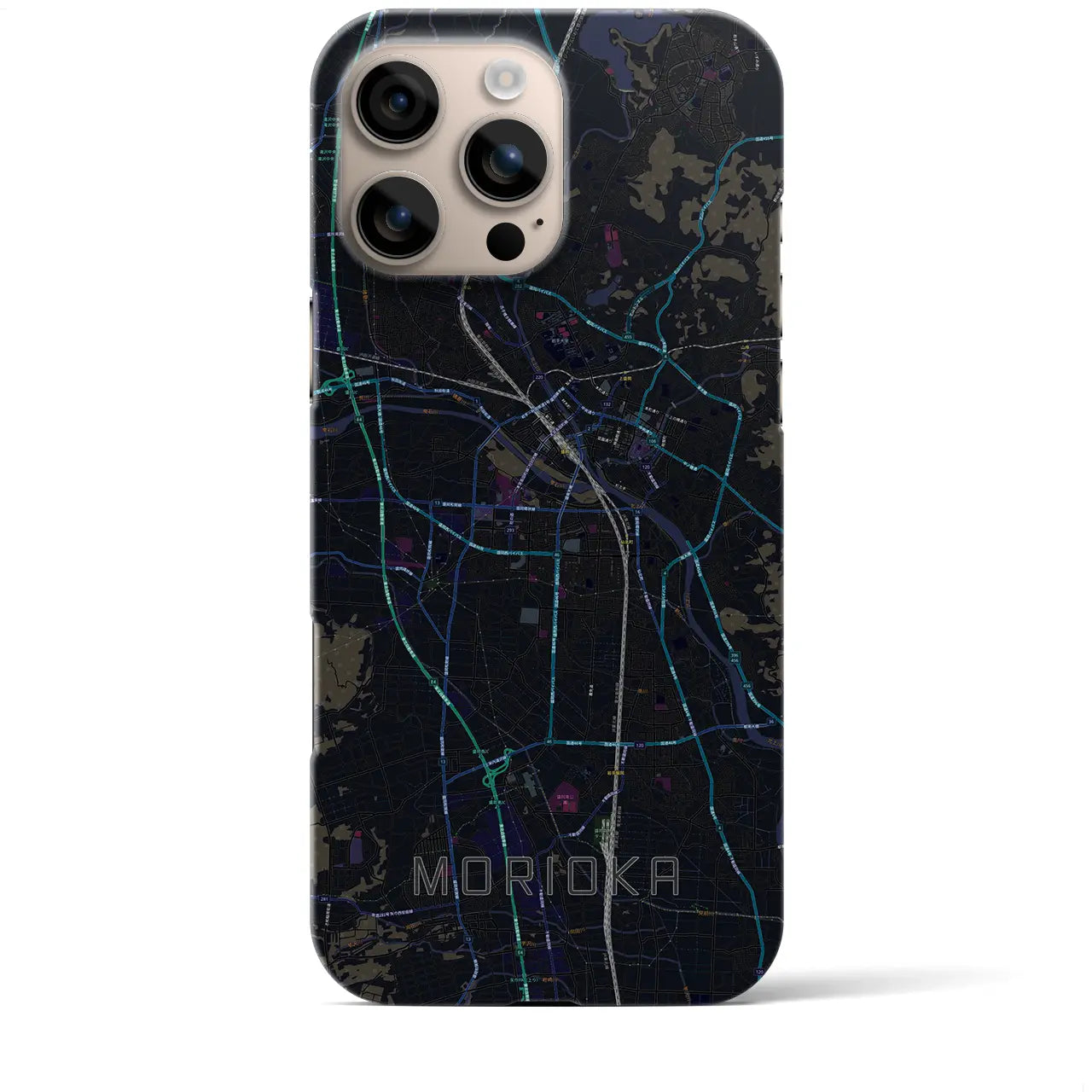 【盛岡(岩手県)】地図柄iPhoneケース(バックカバータイプ)