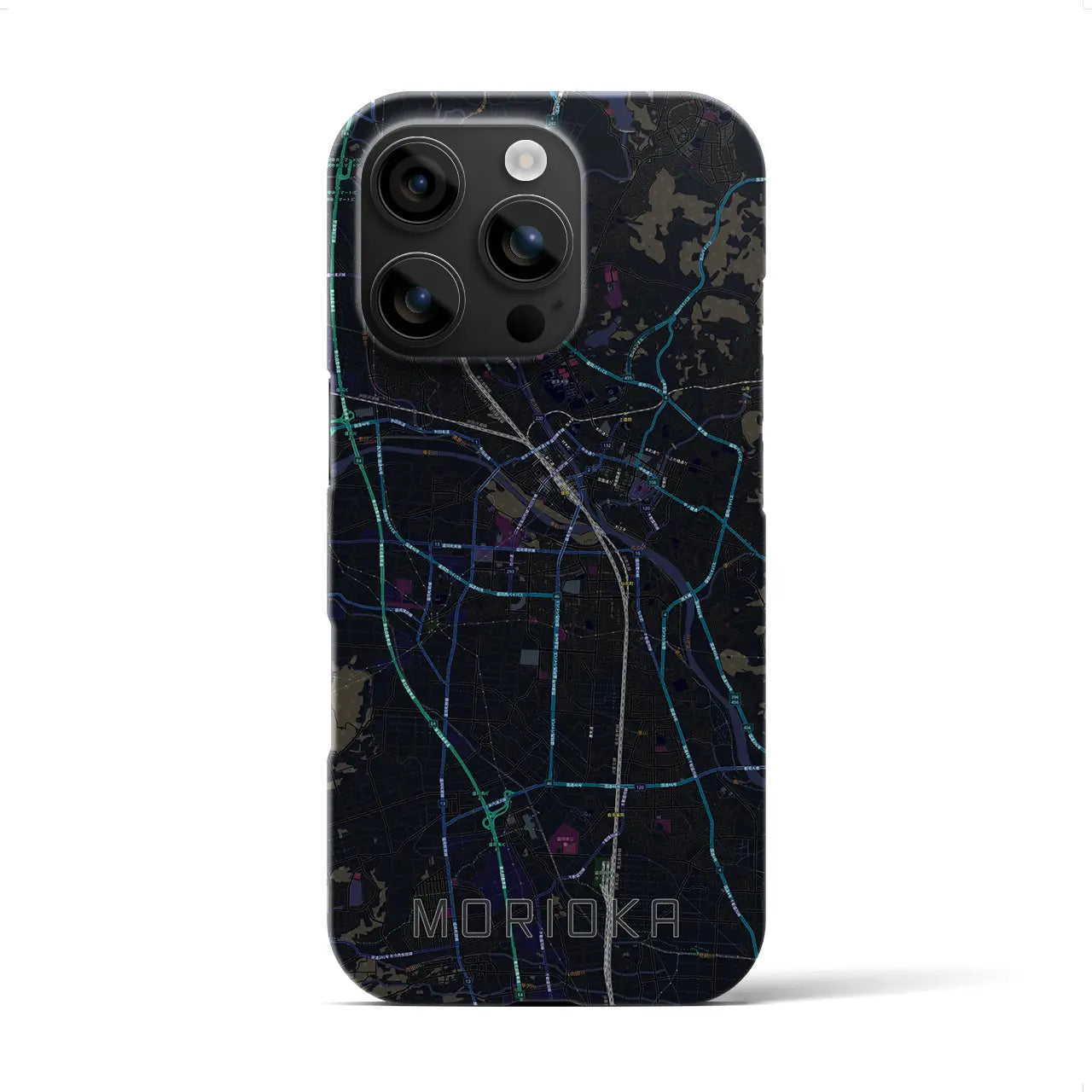 【盛岡(岩手県)】地図柄iPhoneケース(バックカバータイプ)