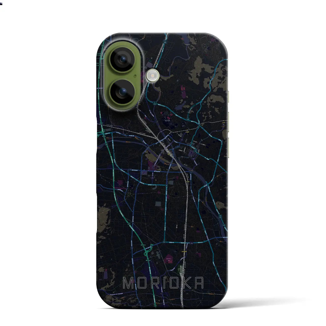 【盛岡(岩手県)】地図柄iPhoneケース(バックカバータイプ)