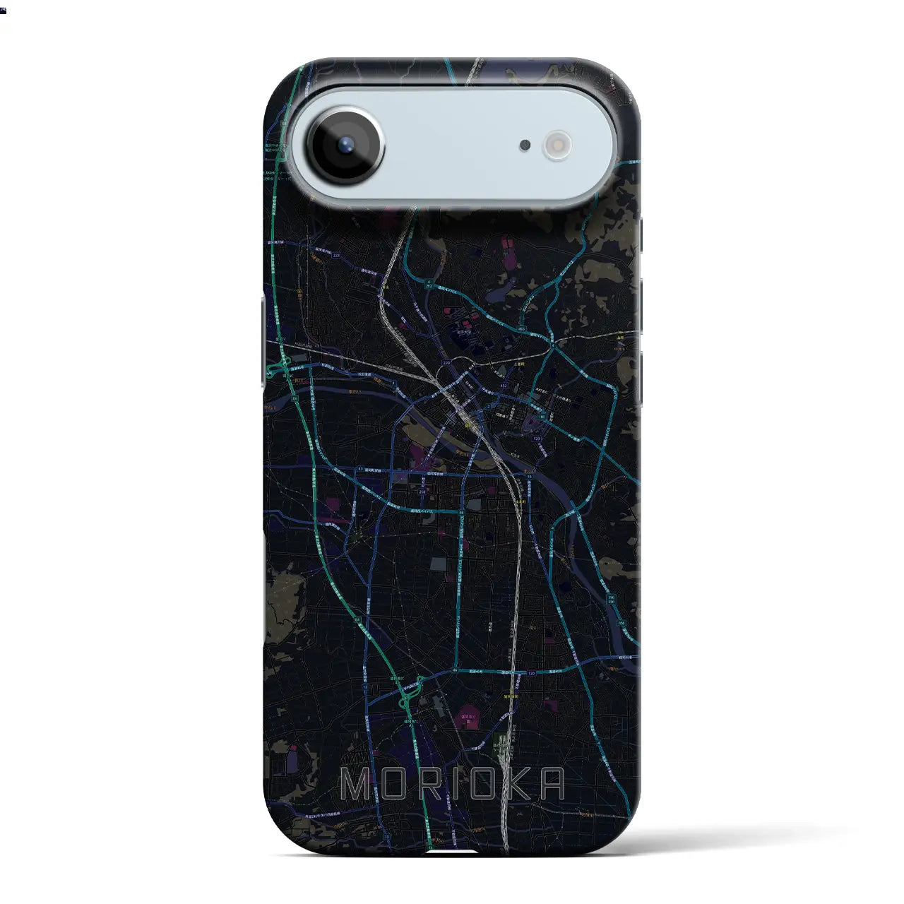 【盛岡(岩手県)】地図柄iPhoneケース(バックカバータイプ)