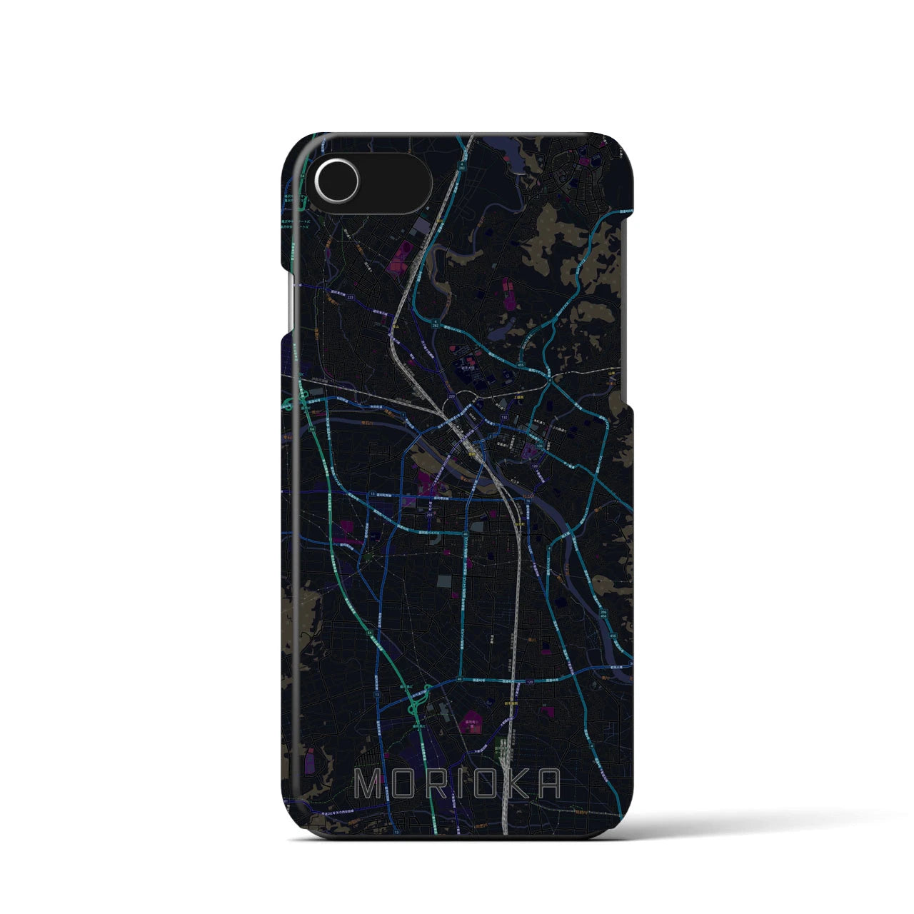 【盛岡(岩手県)】地図柄iPhoneケース(バックカバータイプ)