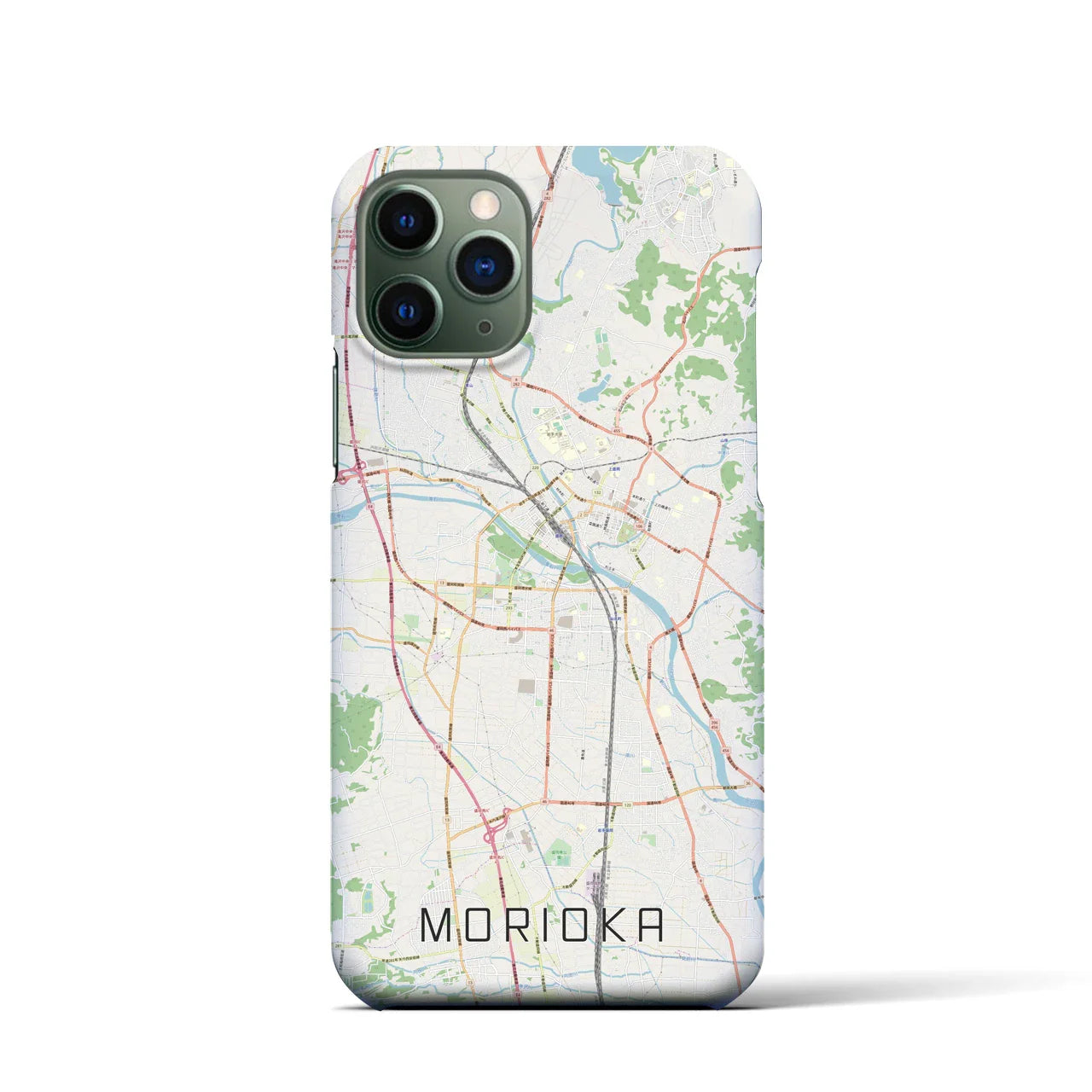 【盛岡(岩手県)】地図柄iPhoneケース(バックカバータイプ)