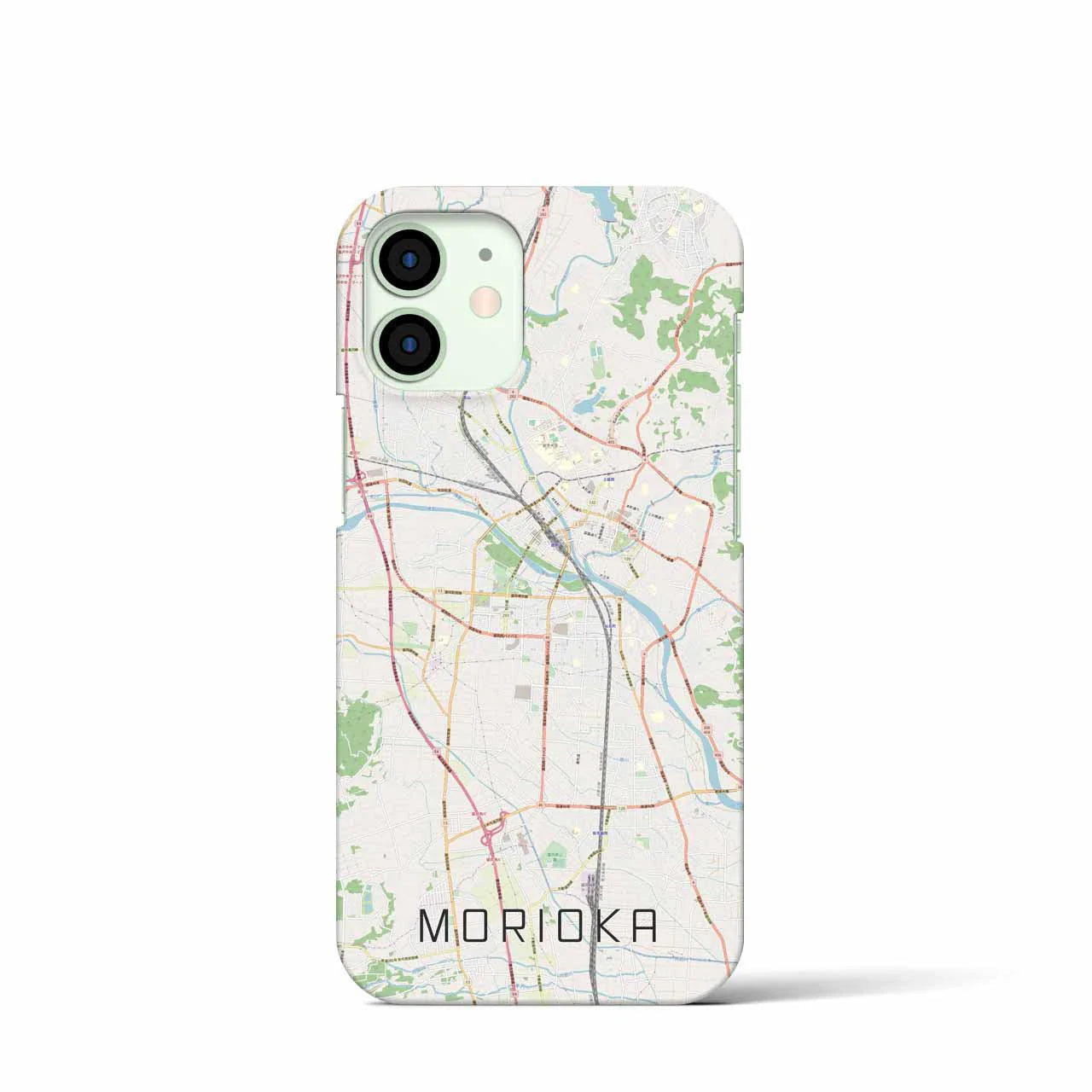 【盛岡(岩手県)】地図柄iPhoneケース(バックカバータイプ)