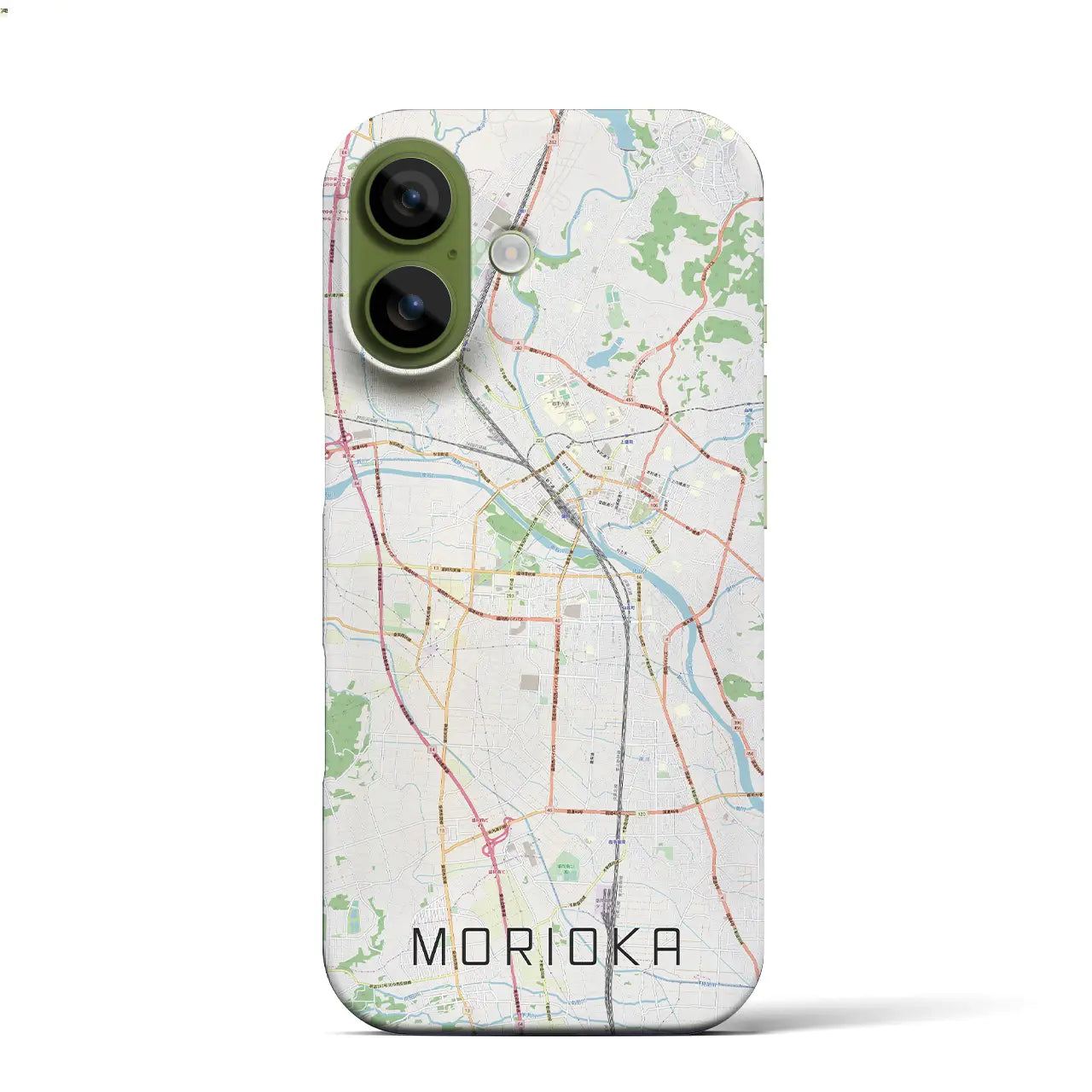 【盛岡(岩手県)】地図柄iPhoneケース(バックカバータイプ)