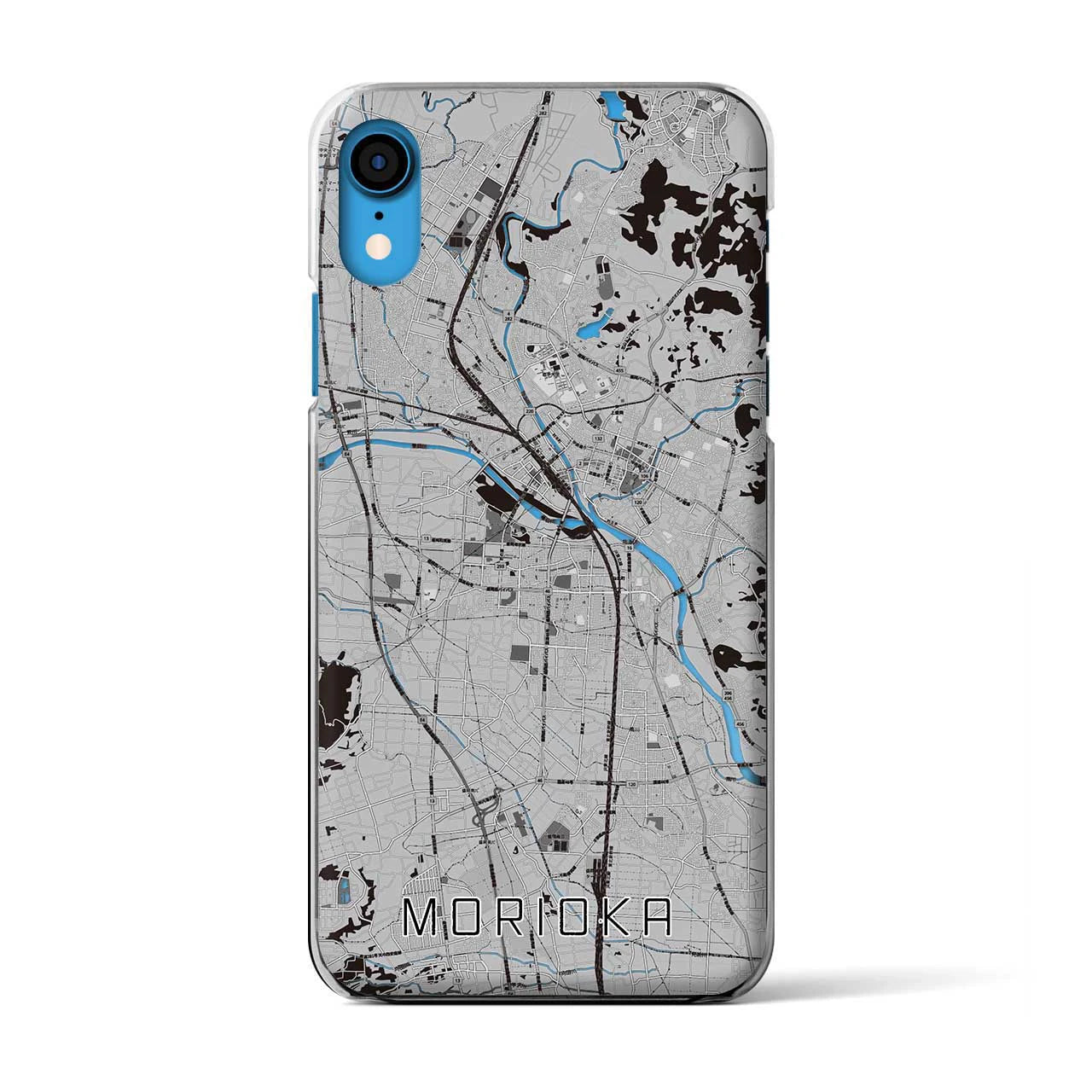 【盛岡(岩手県)】地図柄iPhoneケース(クリアタイプ)
