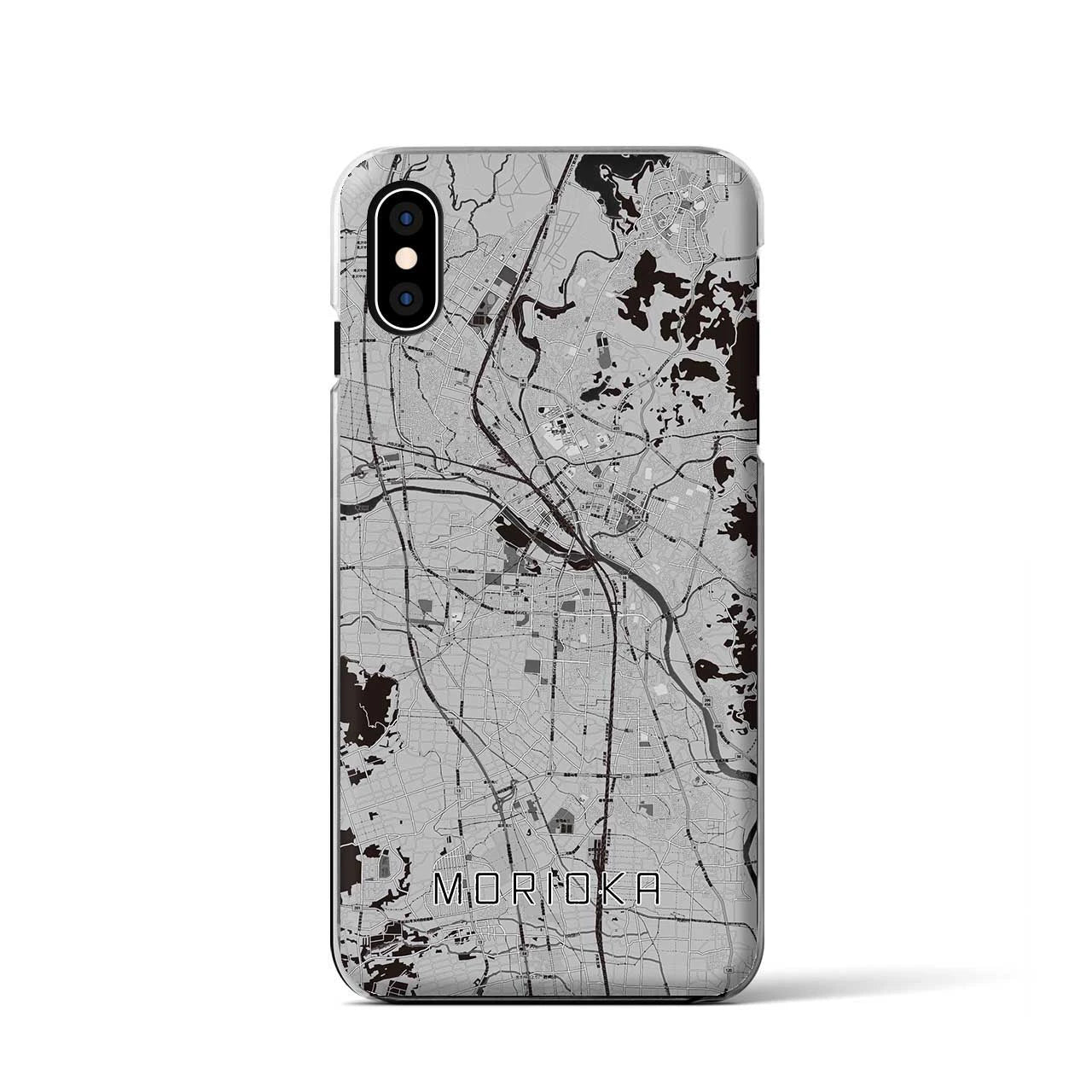 【盛岡(岩手県)】地図柄iPhoneケース(クリアタイプ)
