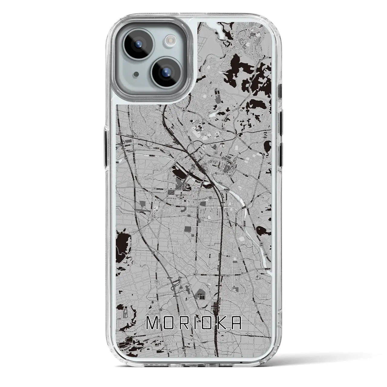 【盛岡(岩手県)】地図柄iPhoneケース(MagSafeタイプ)