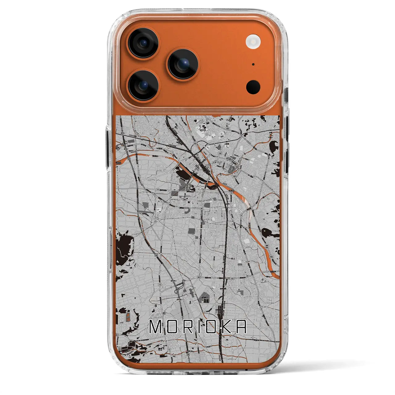 【盛岡(岩手県)】地図柄iPhoneケース(MagSafeタイプ)