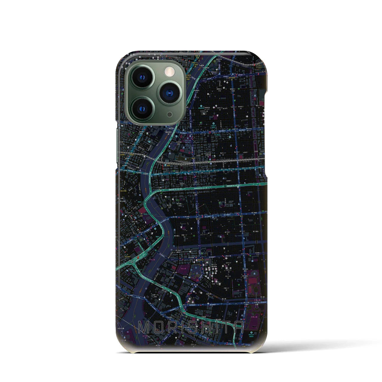 【森下(東京都)】地図柄iPhoneケース(バックカバータイプ)