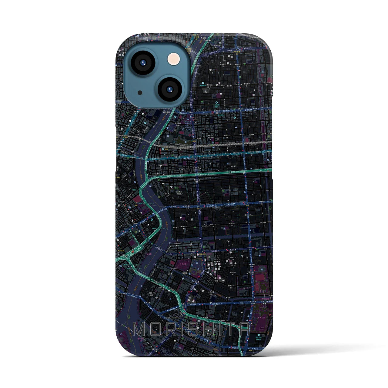 【森下(東京都)】地図柄iPhoneケース(バックカバータイプ)