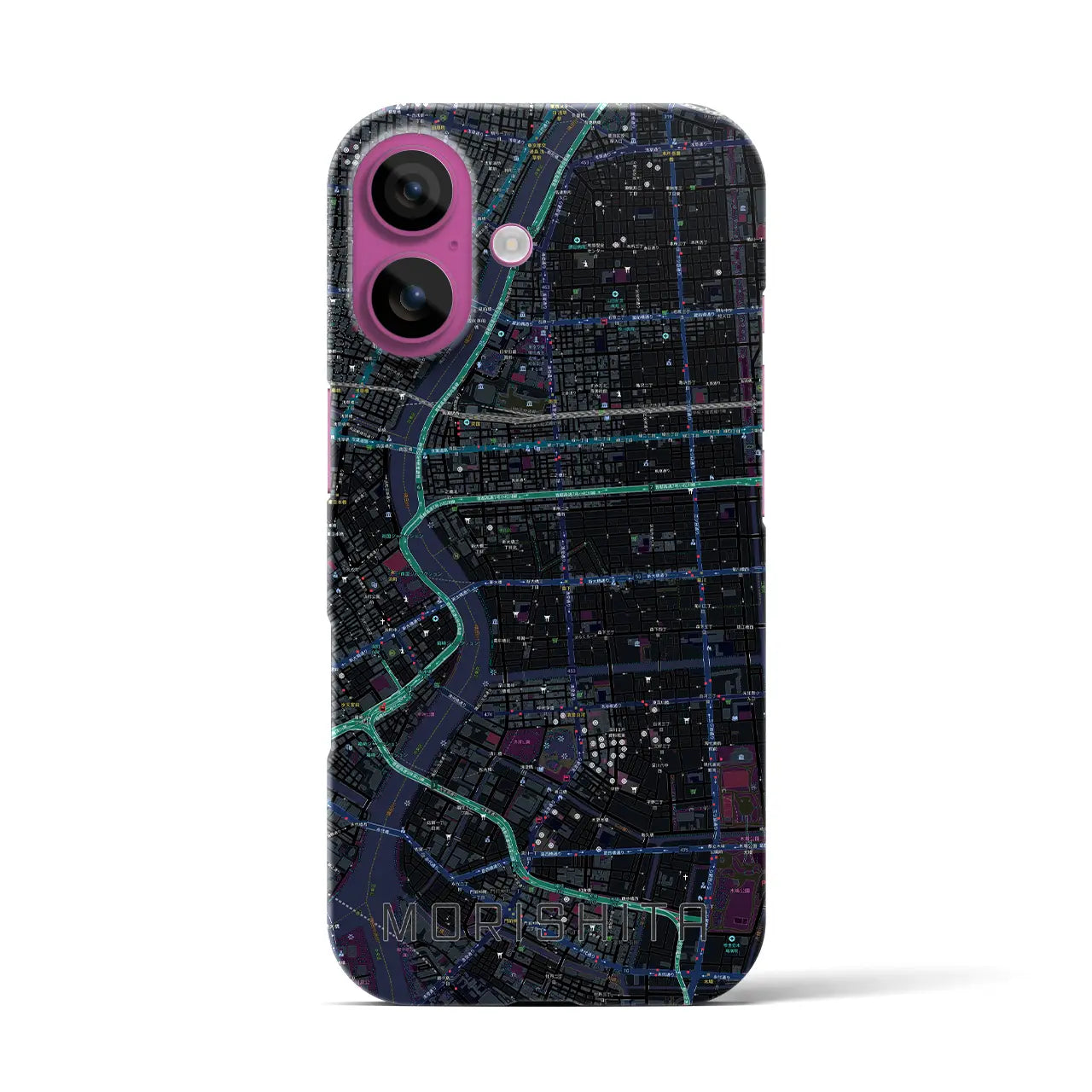 【森下(東京都)】地図柄iPhoneケース(バックカバータイプ)