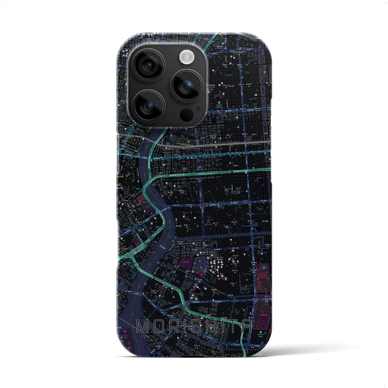 【森下(東京都)】地図柄iPhoneケース(バックカバータイプ)