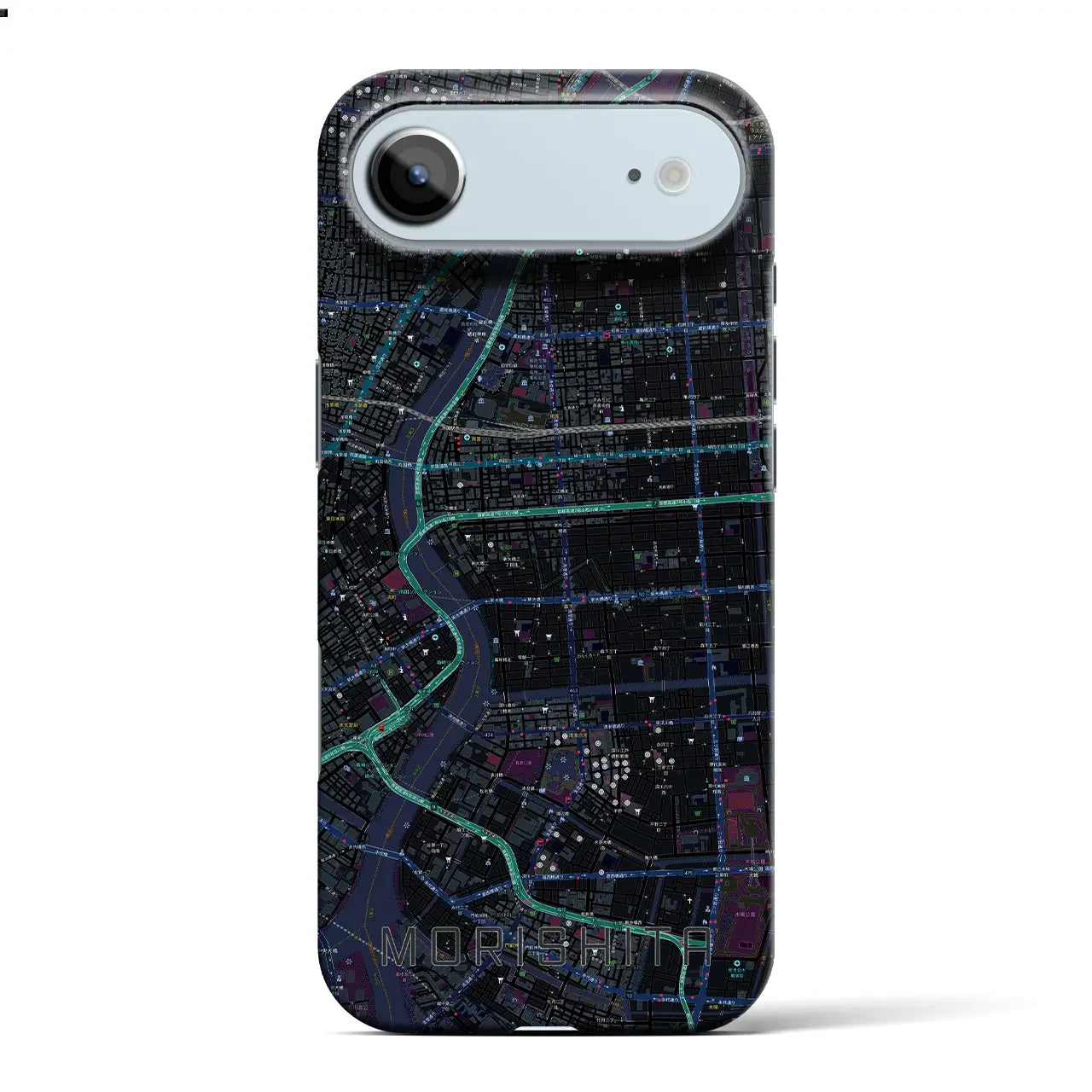 【森下(東京都)】地図柄iPhoneケース(バックカバータイプ)