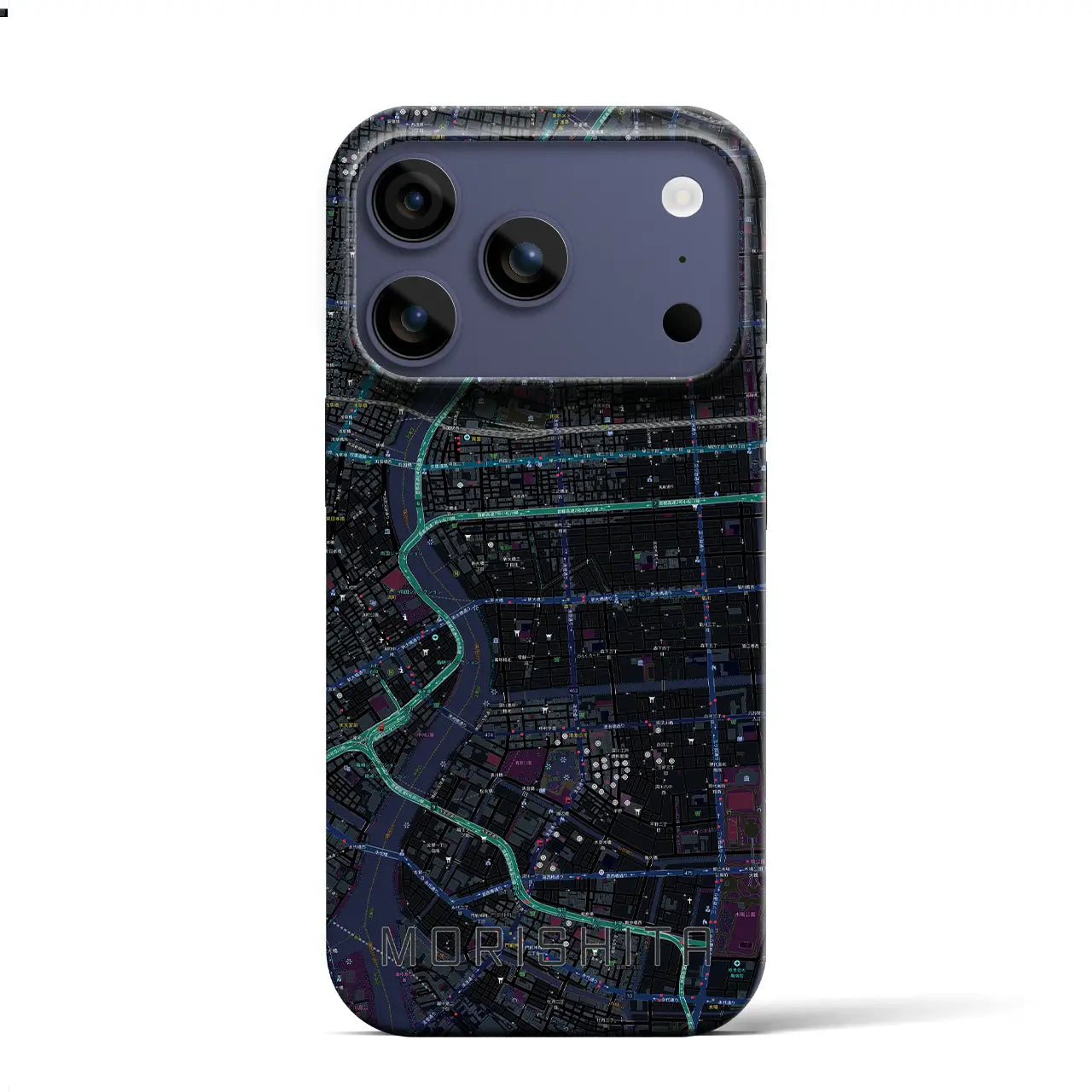 【森下(東京都)】地図柄iPhoneケース(バックカバータイプ)