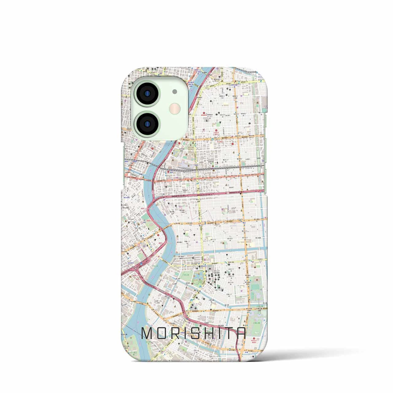 【森下(東京都)】地図柄iPhoneケース(バックカバータイプ)
