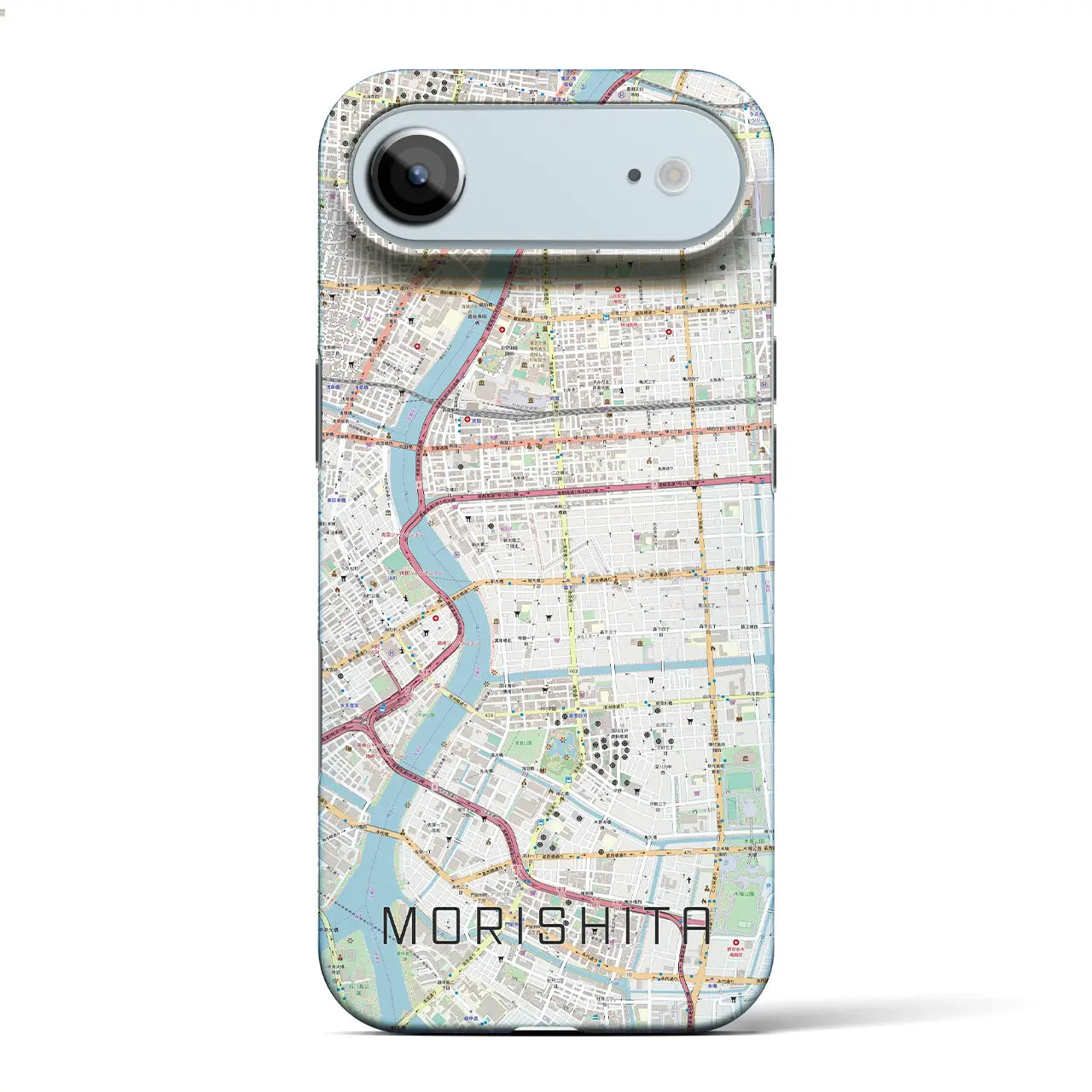 【森下(東京都)】地図柄iPhoneケース(バックカバータイプ)