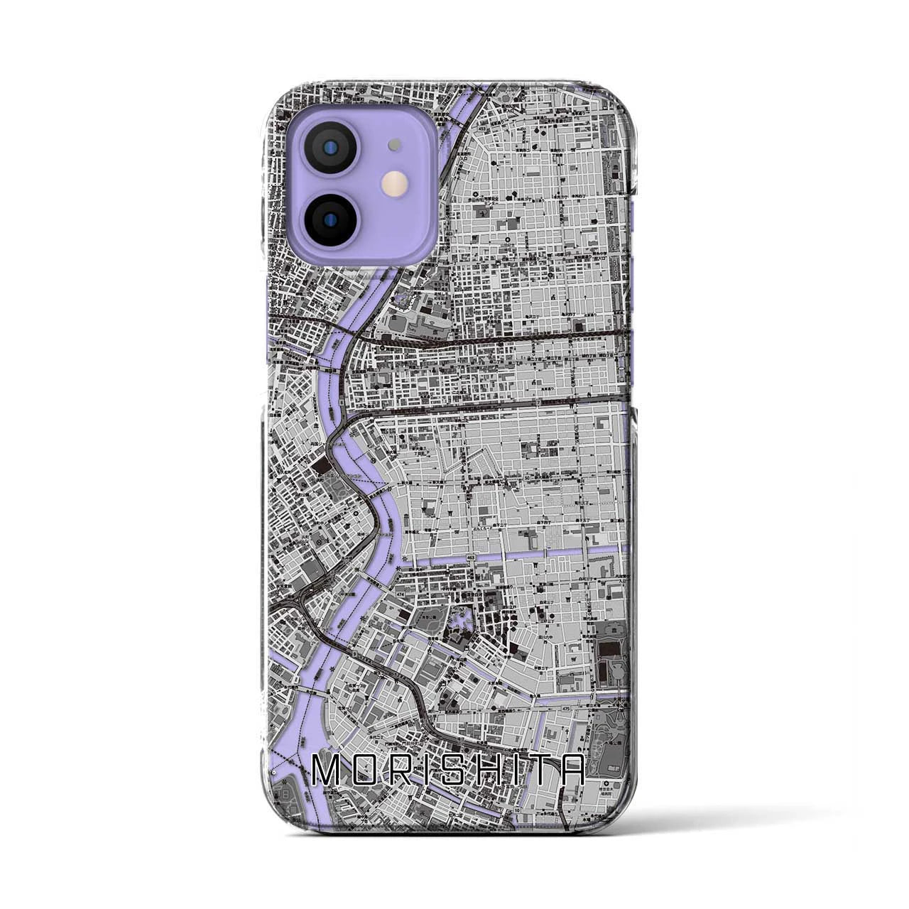 【森下(東京都)】地図柄iPhoneケース(クリアタイプ)