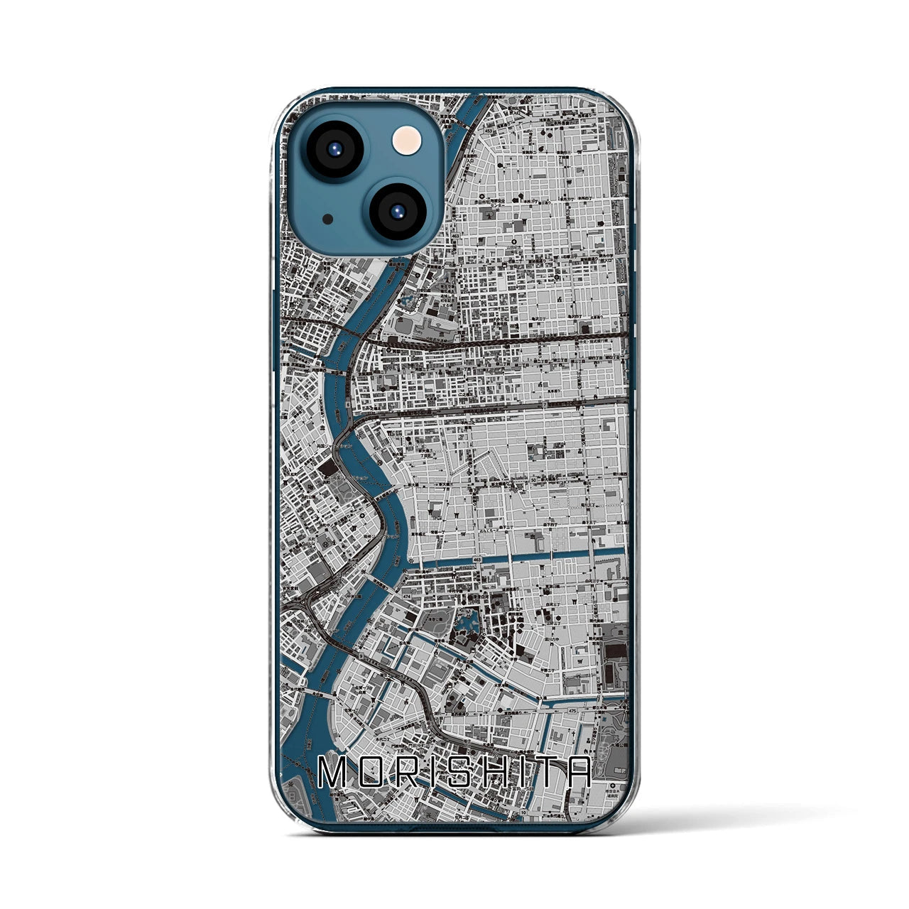 【森下(東京都)】地図柄iPhoneケース(クリアタイプ)