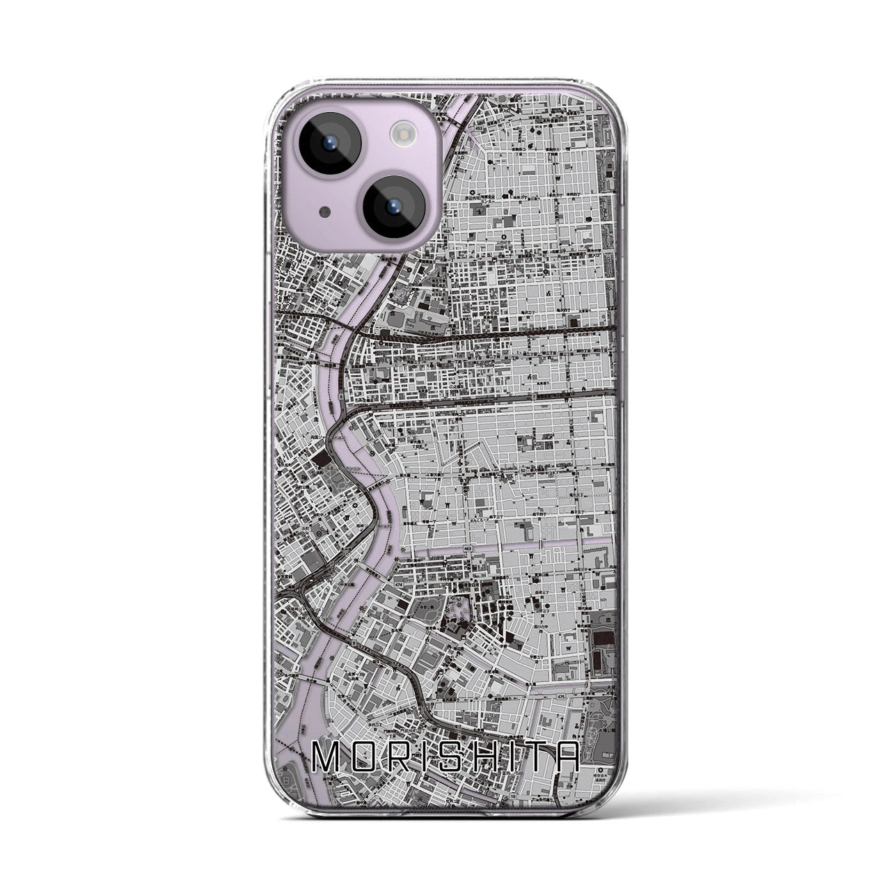 【森下(東京都)】地図柄iPhoneケース(クリアタイプ)