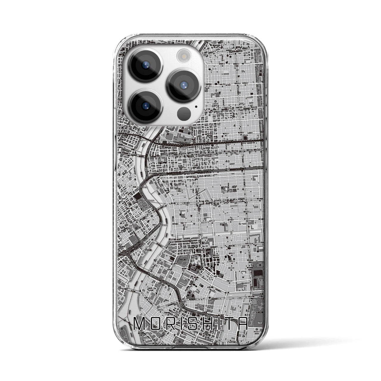 【森下(東京都)】地図柄iPhoneケース(クリアタイプ)