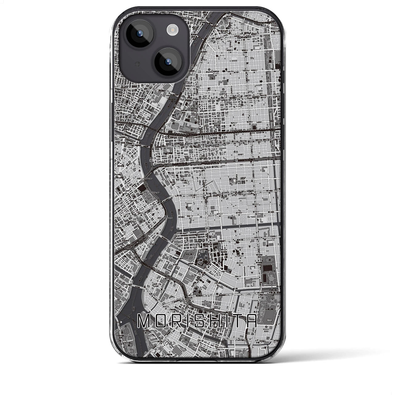 【森下(東京都)】地図柄iPhoneケース(クリアタイプ)