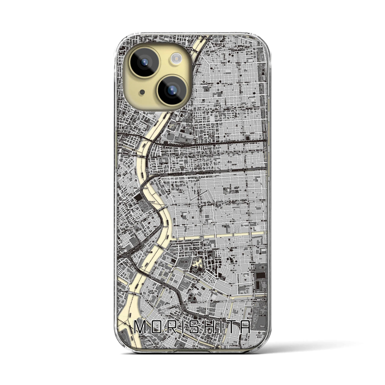 【森下(東京都)】地図柄iPhoneケース(クリアタイプ)