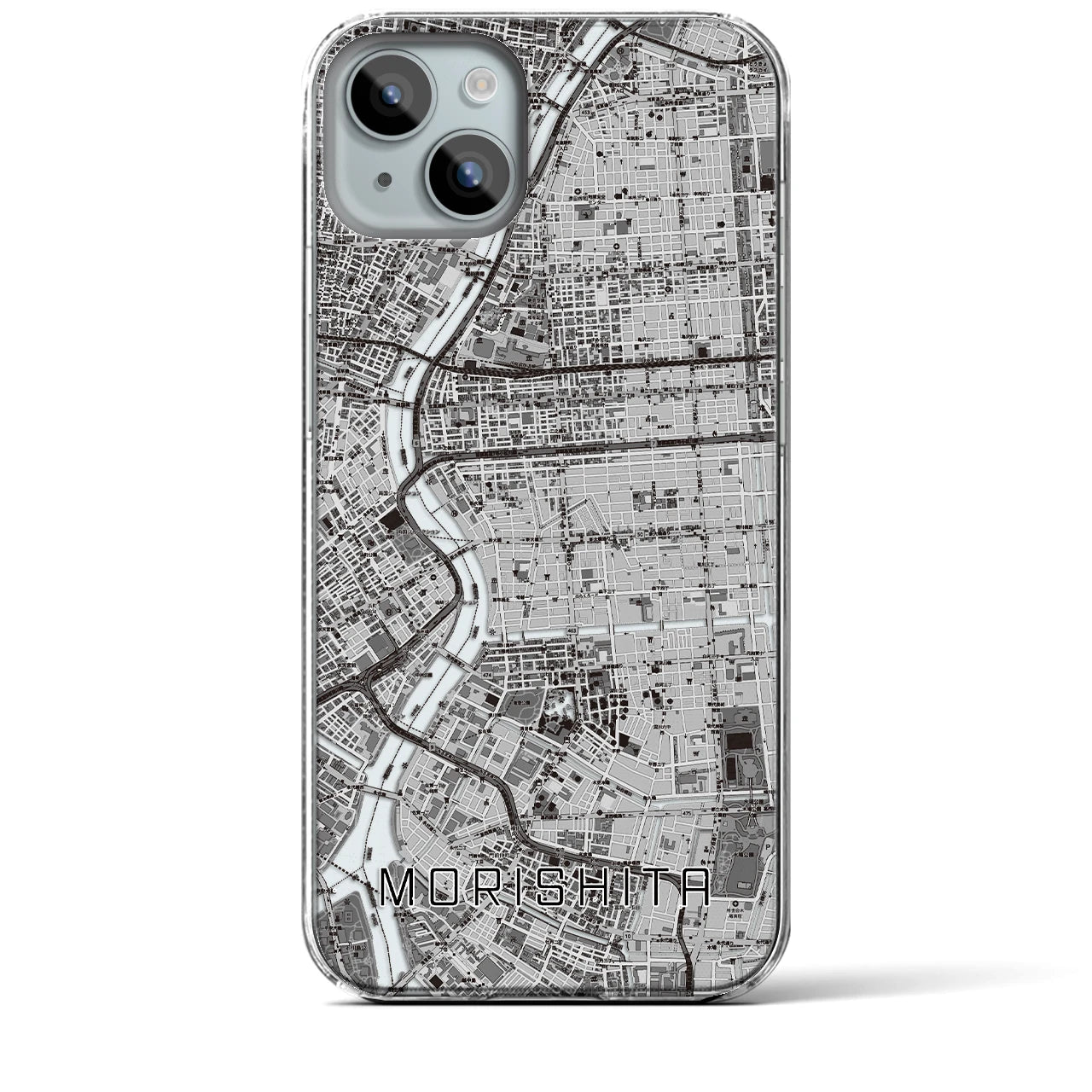 【森下(東京都)】地図柄iPhoneケース(クリアタイプ)