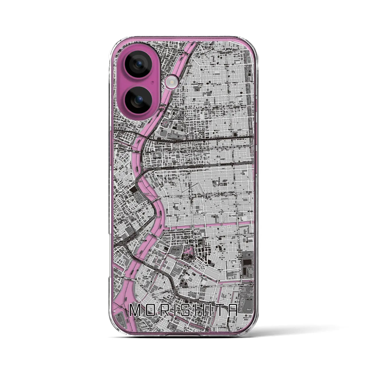 【森下(東京都)】地図柄iPhoneケース(クリアタイプ)