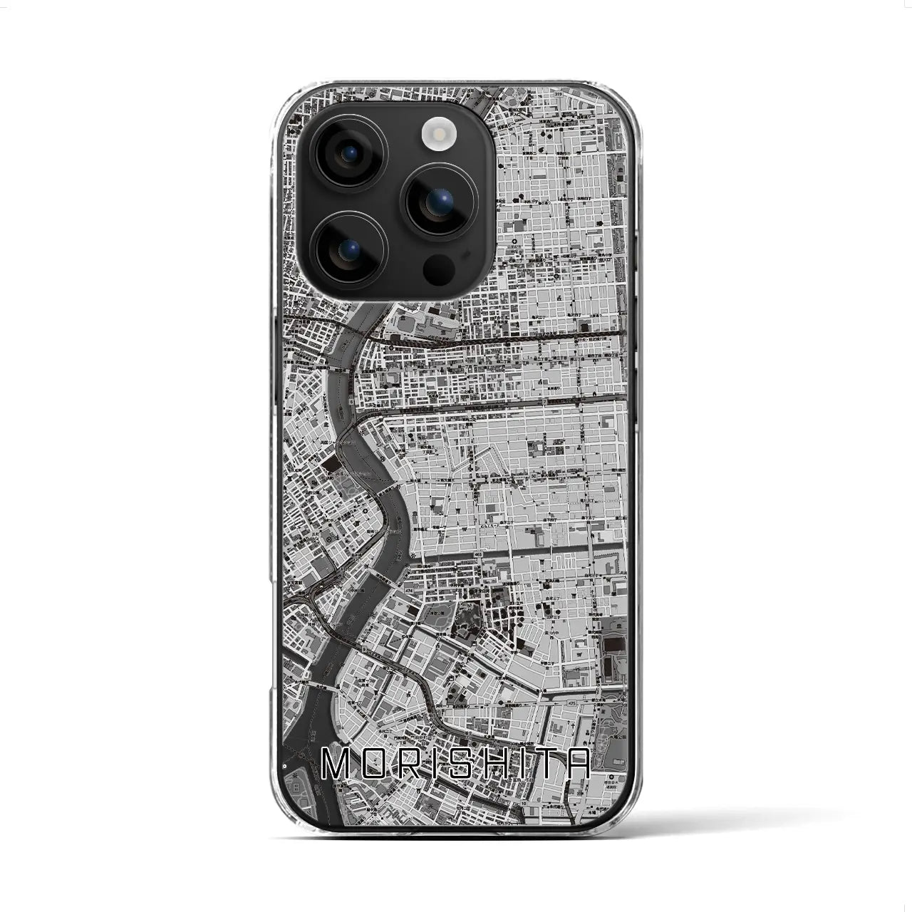 【森下(東京都)】地図柄iPhoneケース(クリアタイプ)